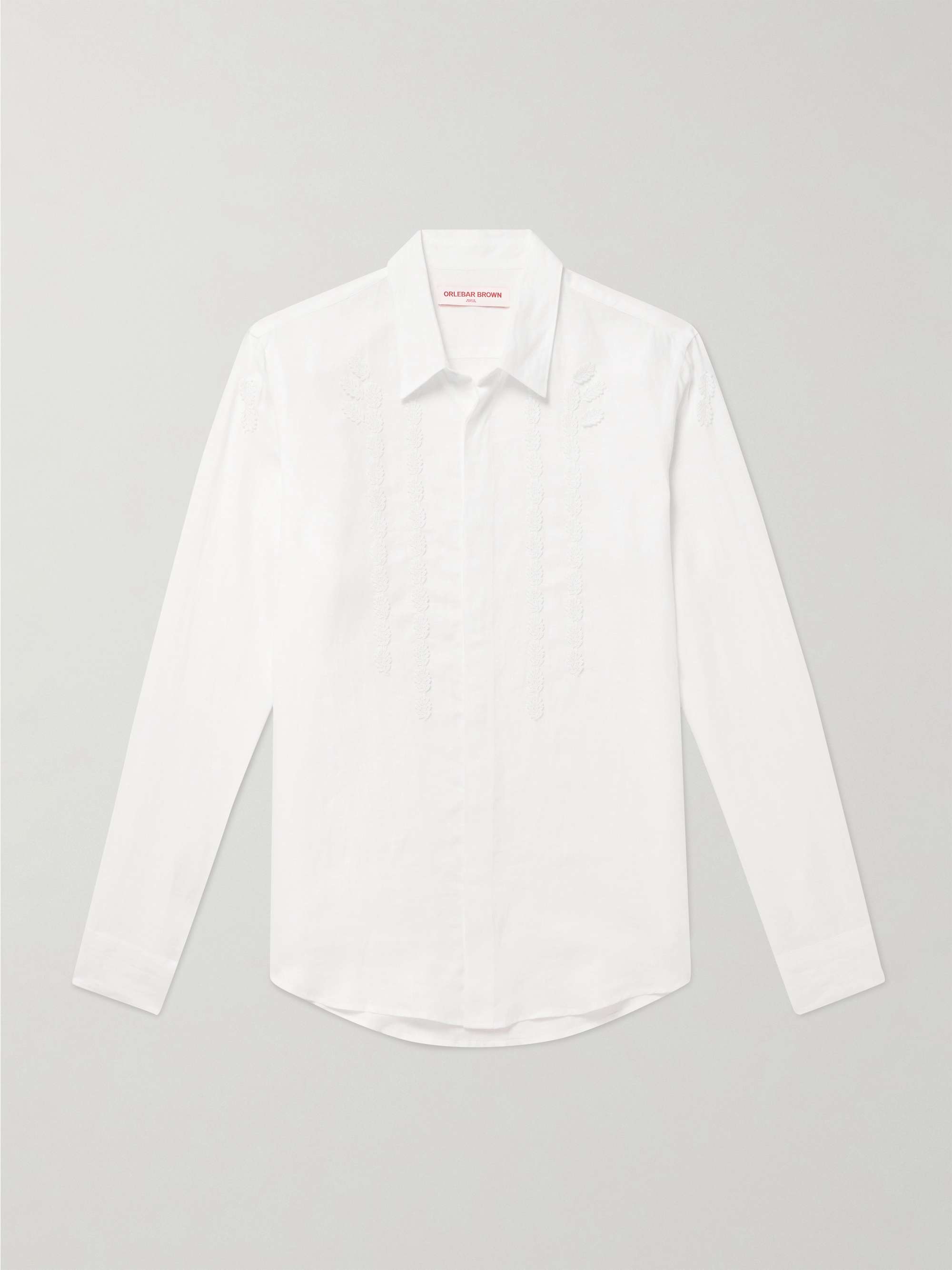 Giles Appliquéd Linen Shirt hero visual