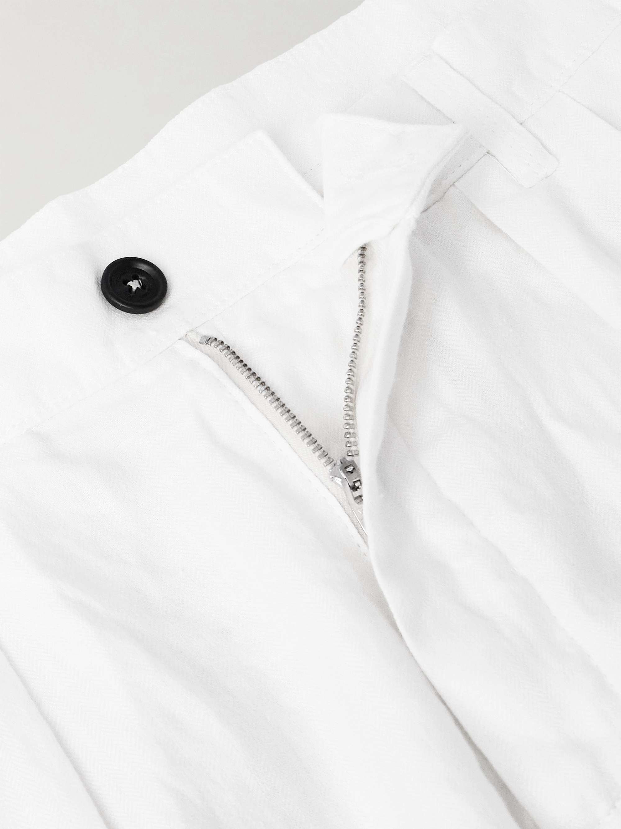 Stan Straight-Leg Pleated Linen Trousers view