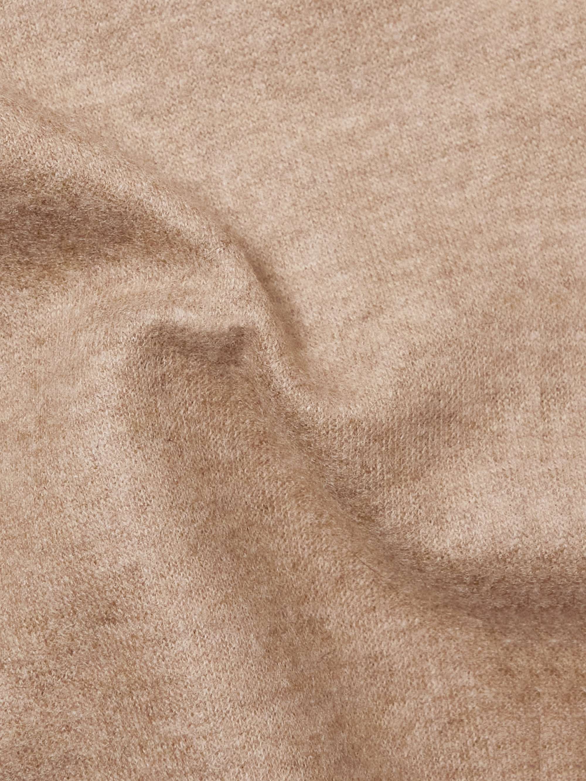 Suede-Trimmed Shearling-Lined Cashmere-Blend Shirt Jacket view