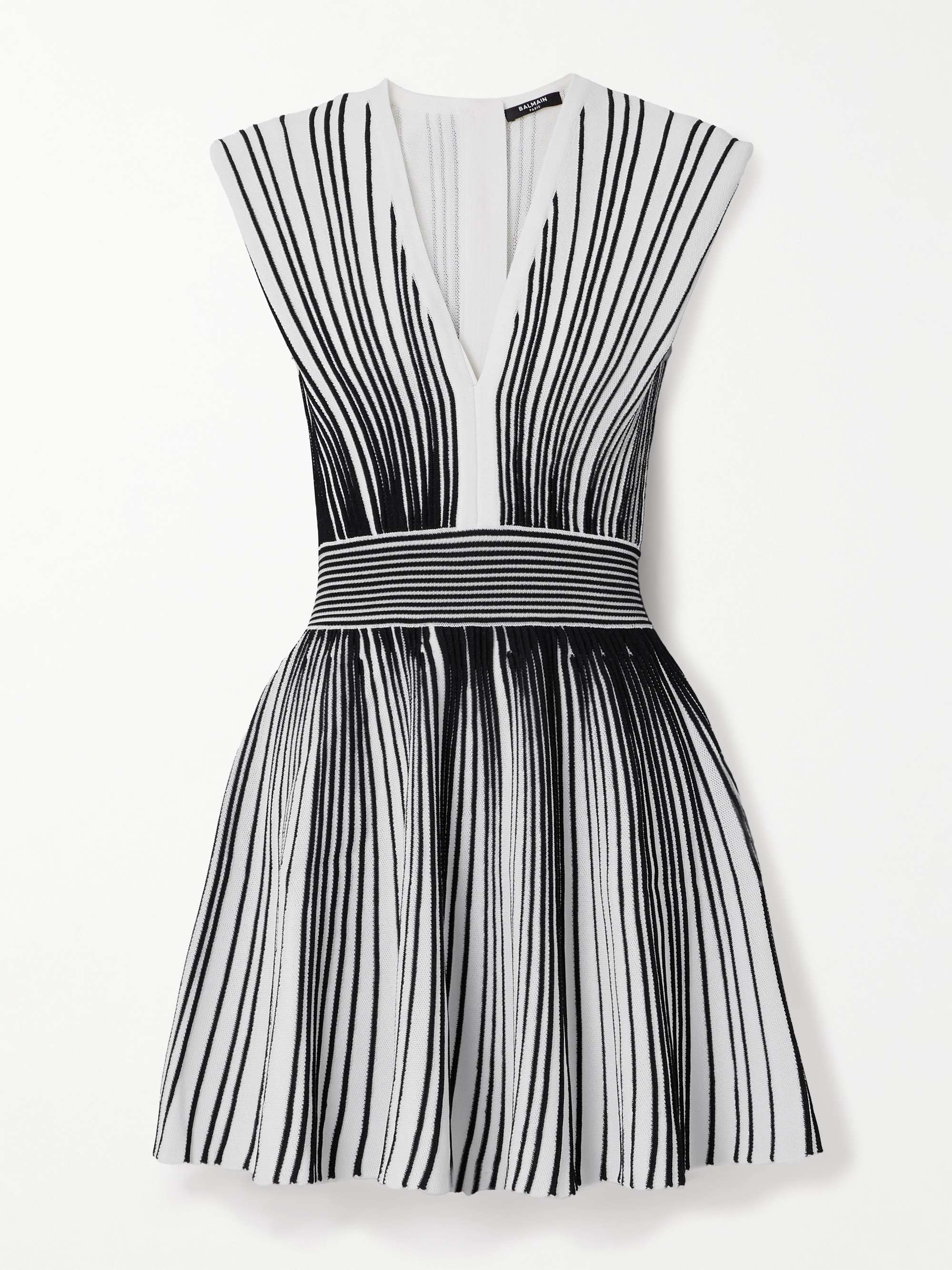 Striped knitted mini dress hero visual