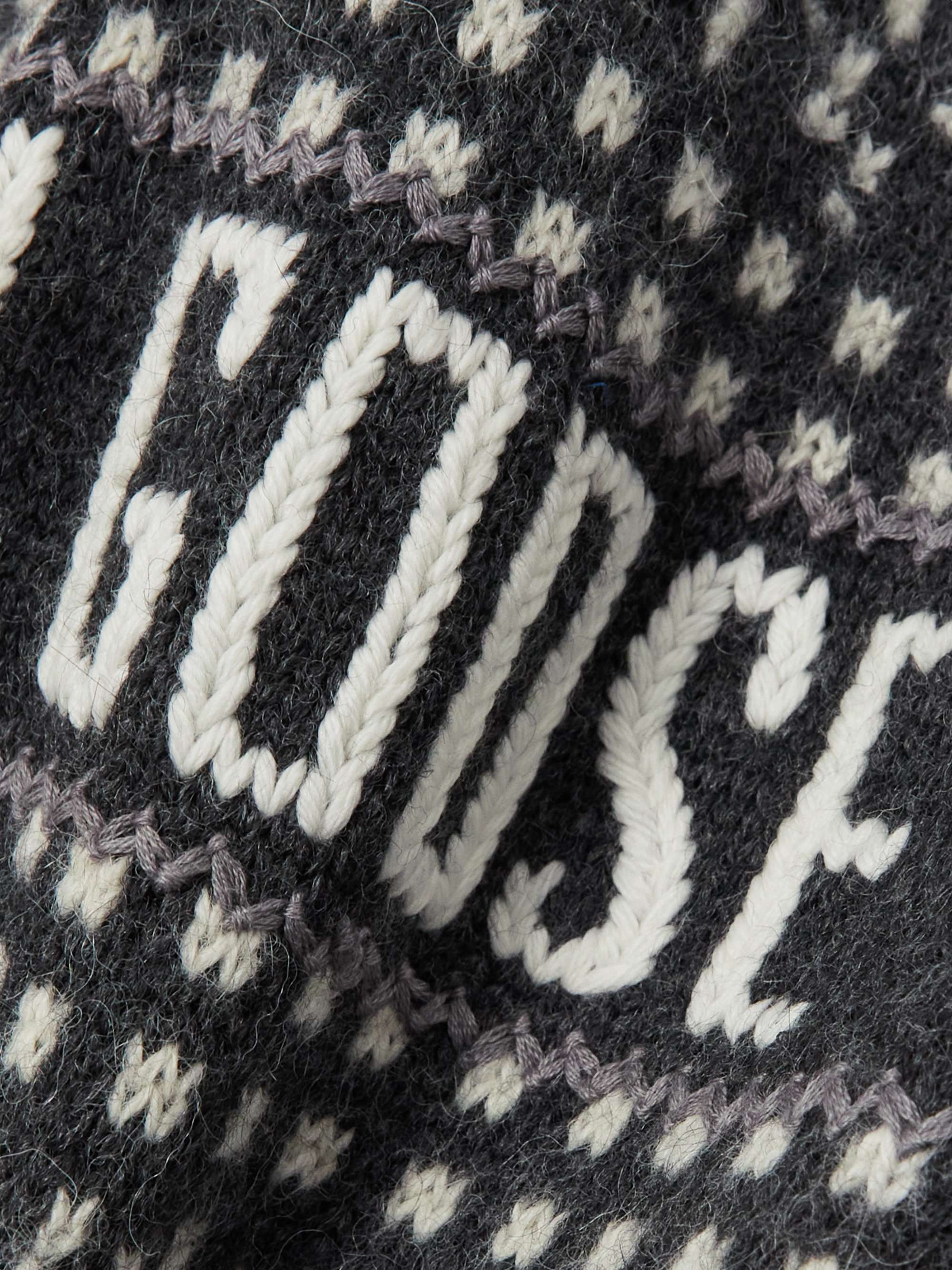 Journey belted fringed Fair Isle alpaca and wool-blend cardigan view