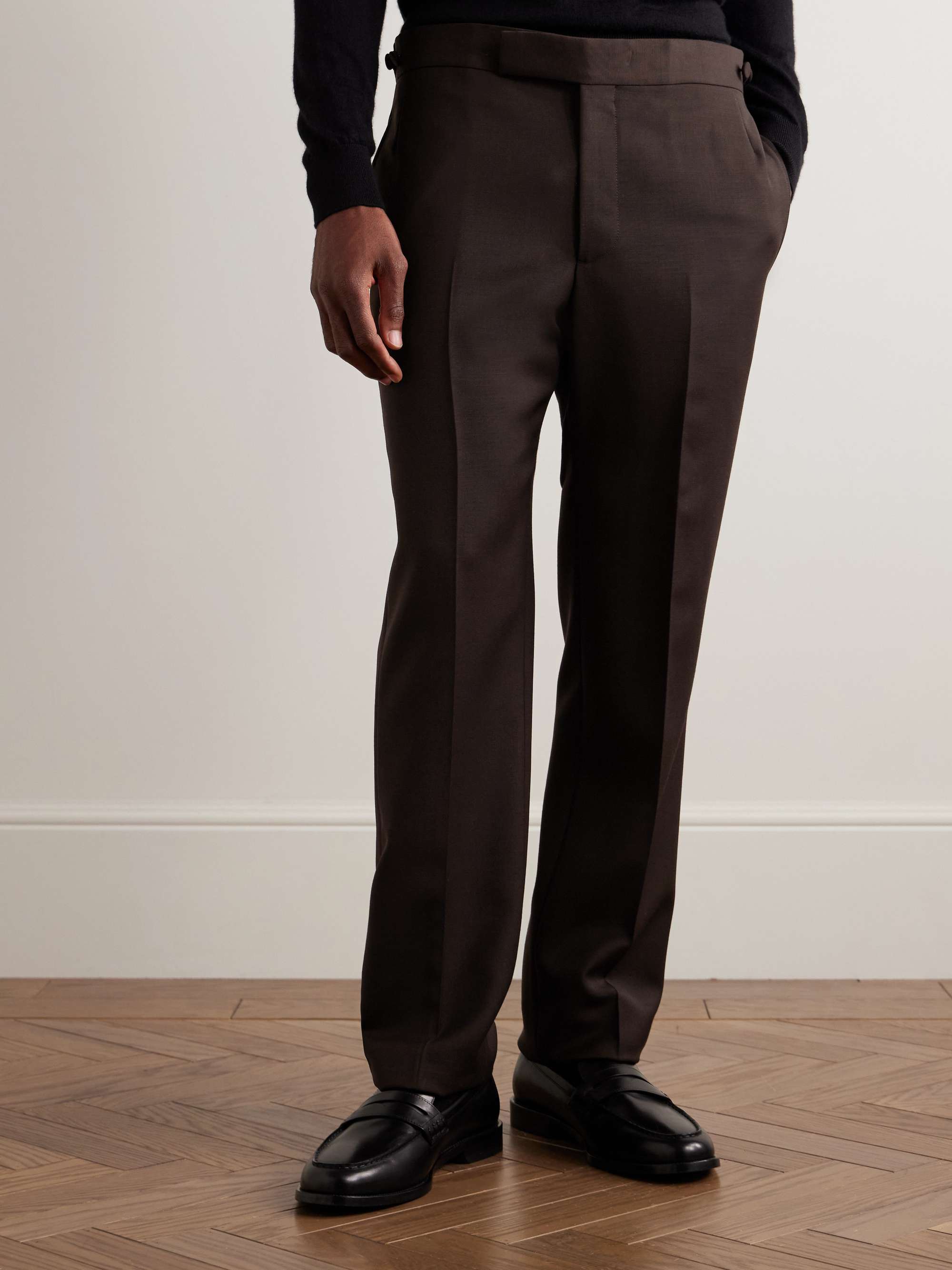 Sebastian Slim-Fit Straight-Leg Wool Suit Trousers view