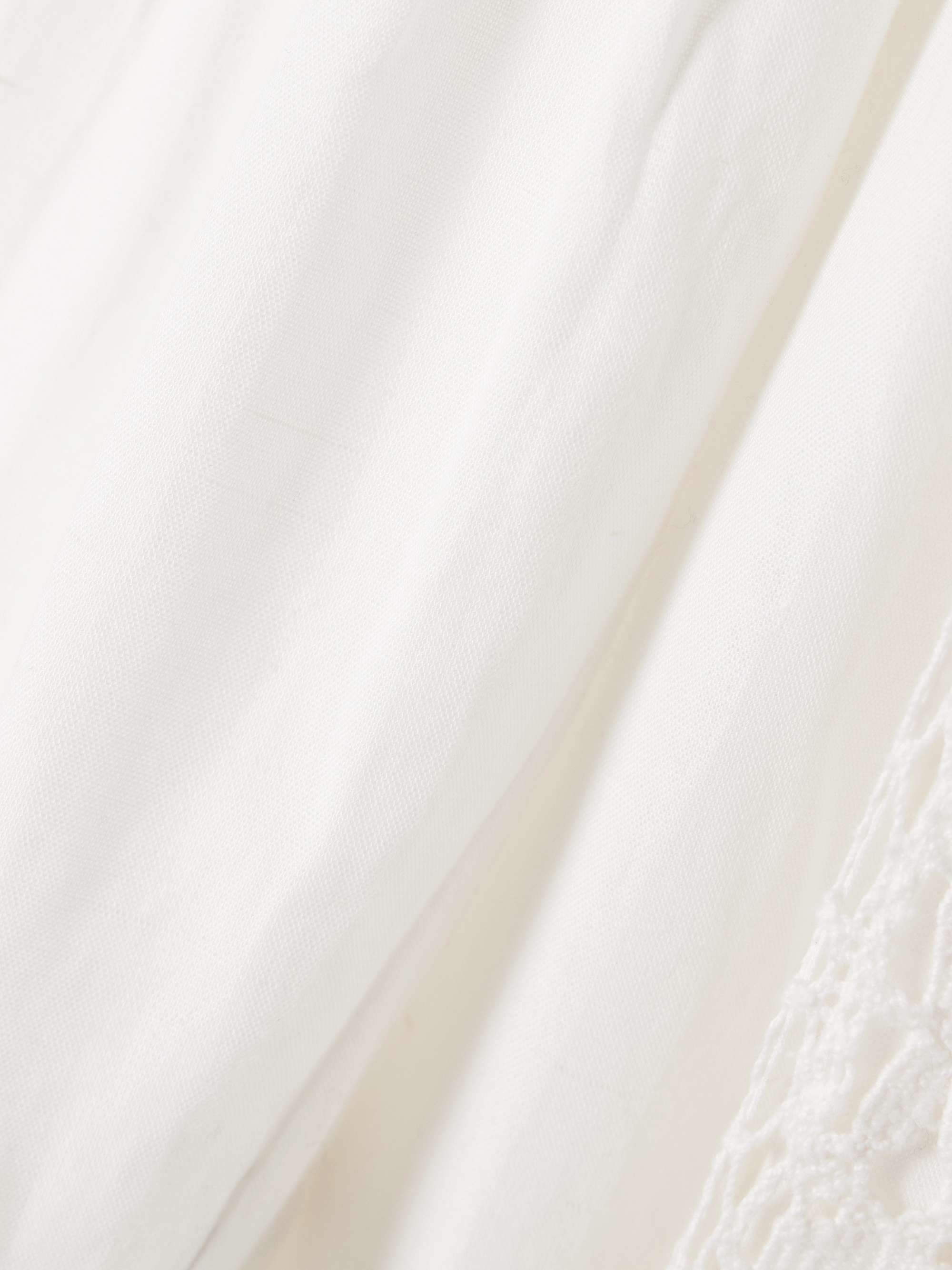 Valmira lace-trimmed linen and cotton-blend blouse view