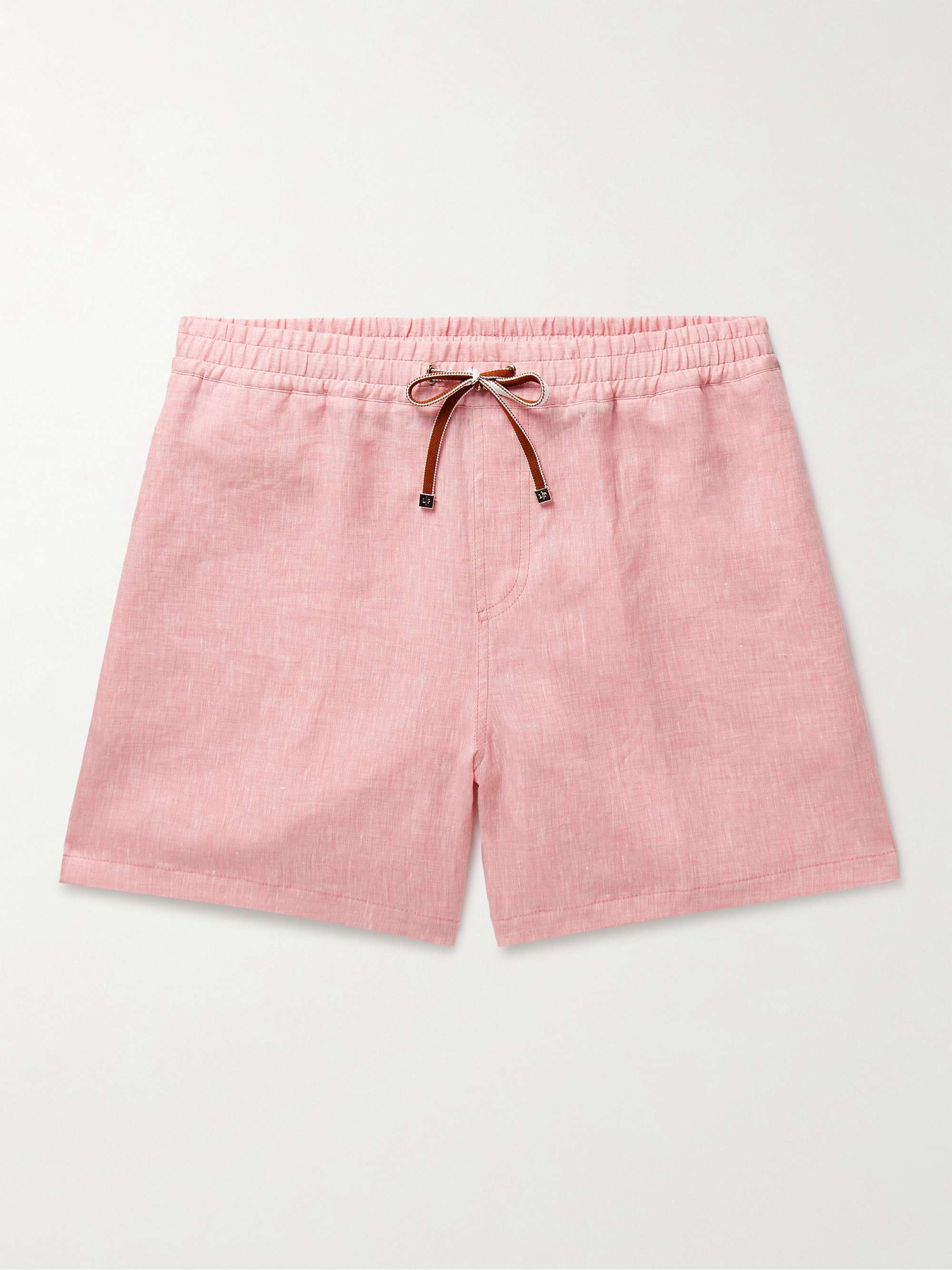 Arizona Straight-Leg Linen Drawstring Bermuda Shorts hero visual