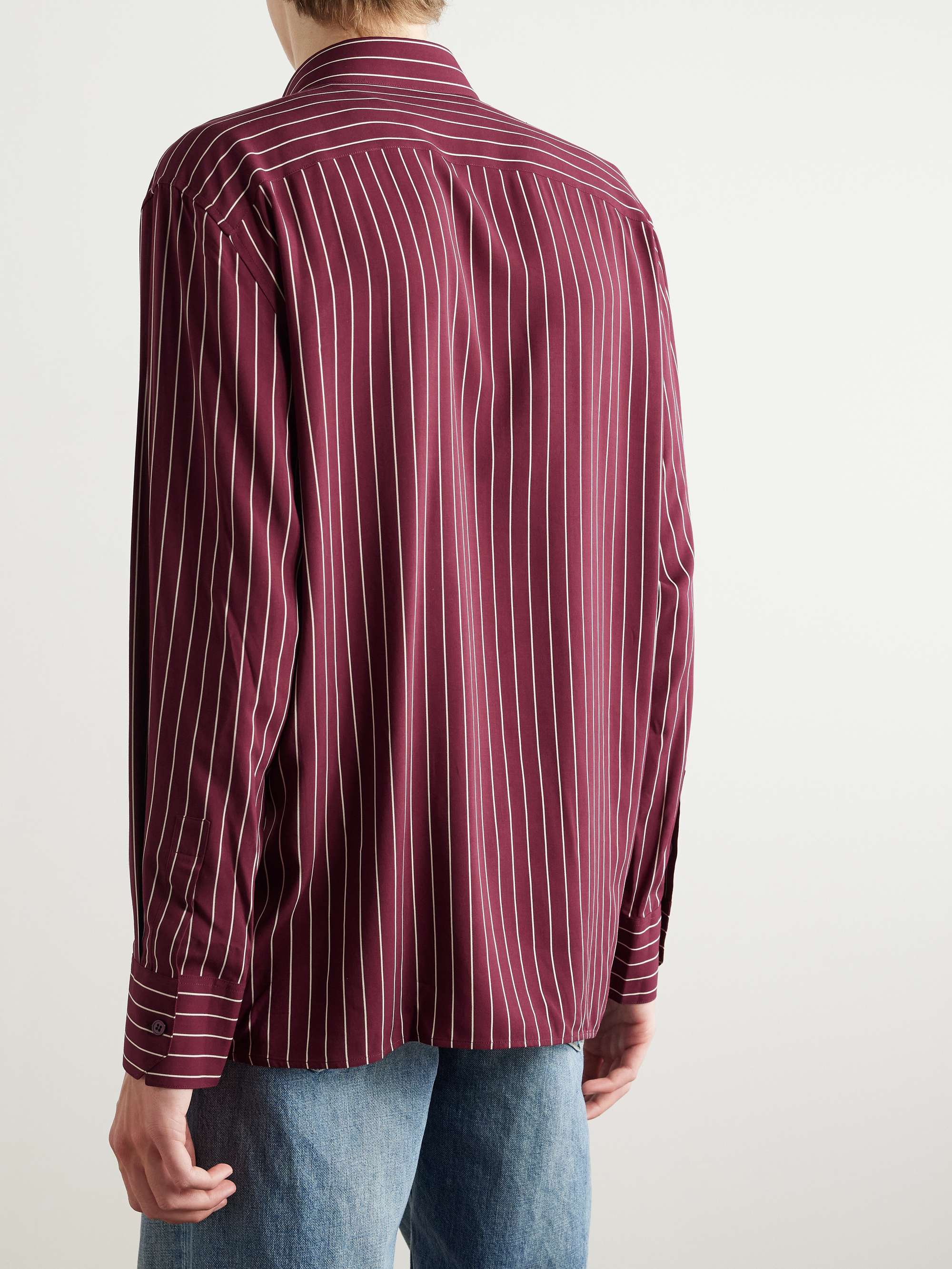 Pinstriped Crepe Shirt view