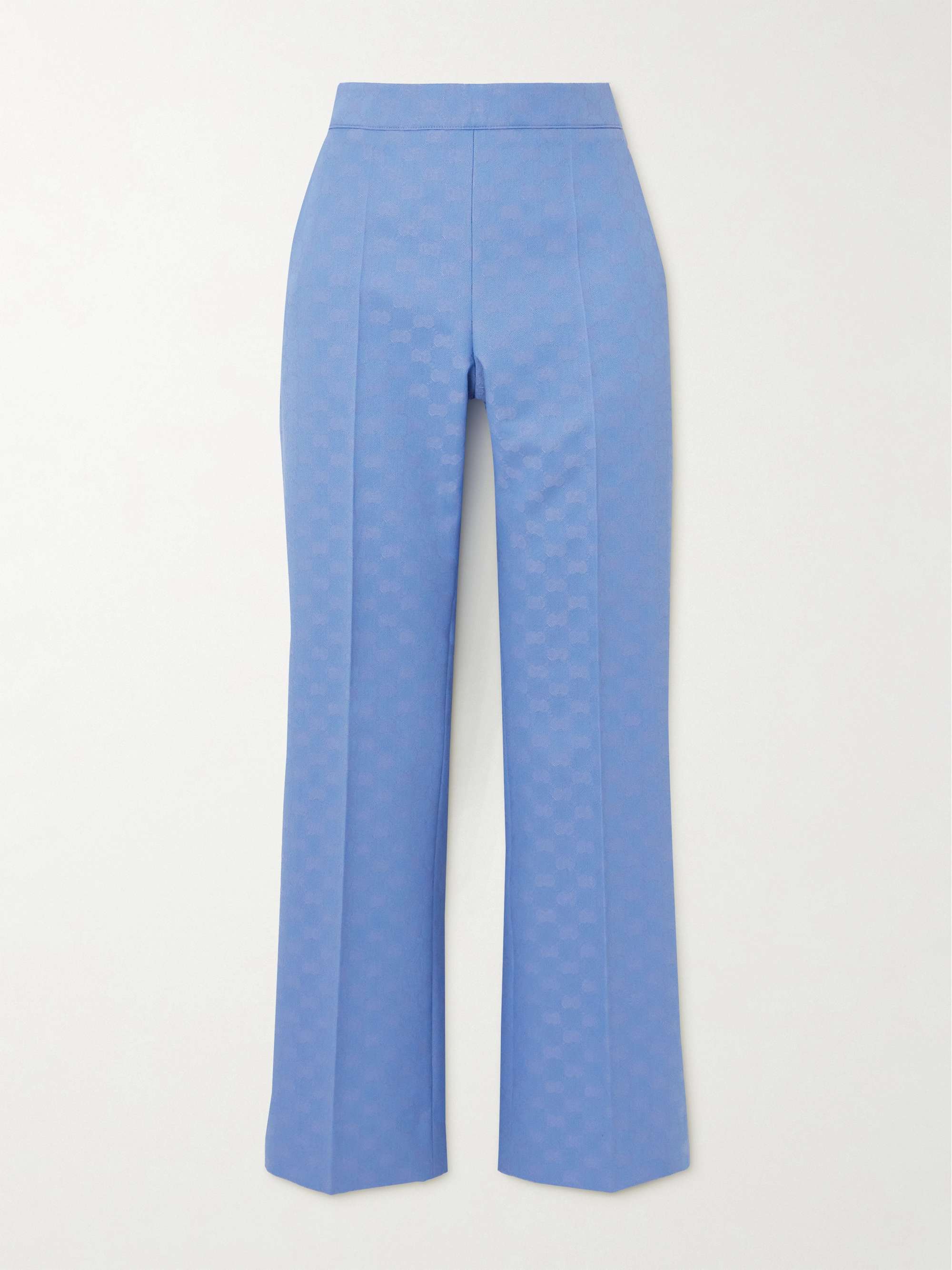 Satin-twill jacquard flared pants hero visual