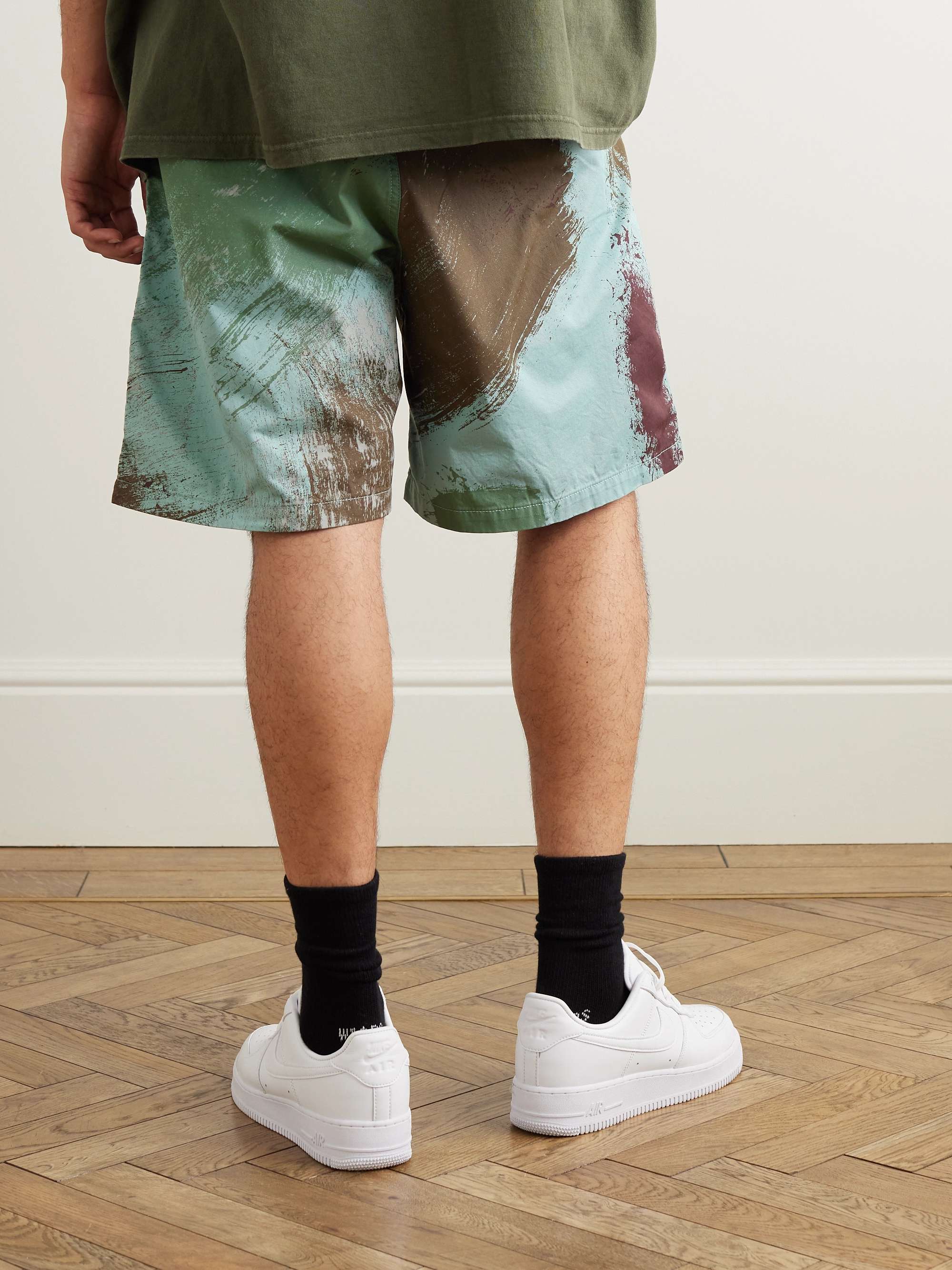 Straight-Leg Printed Shell Shorts view