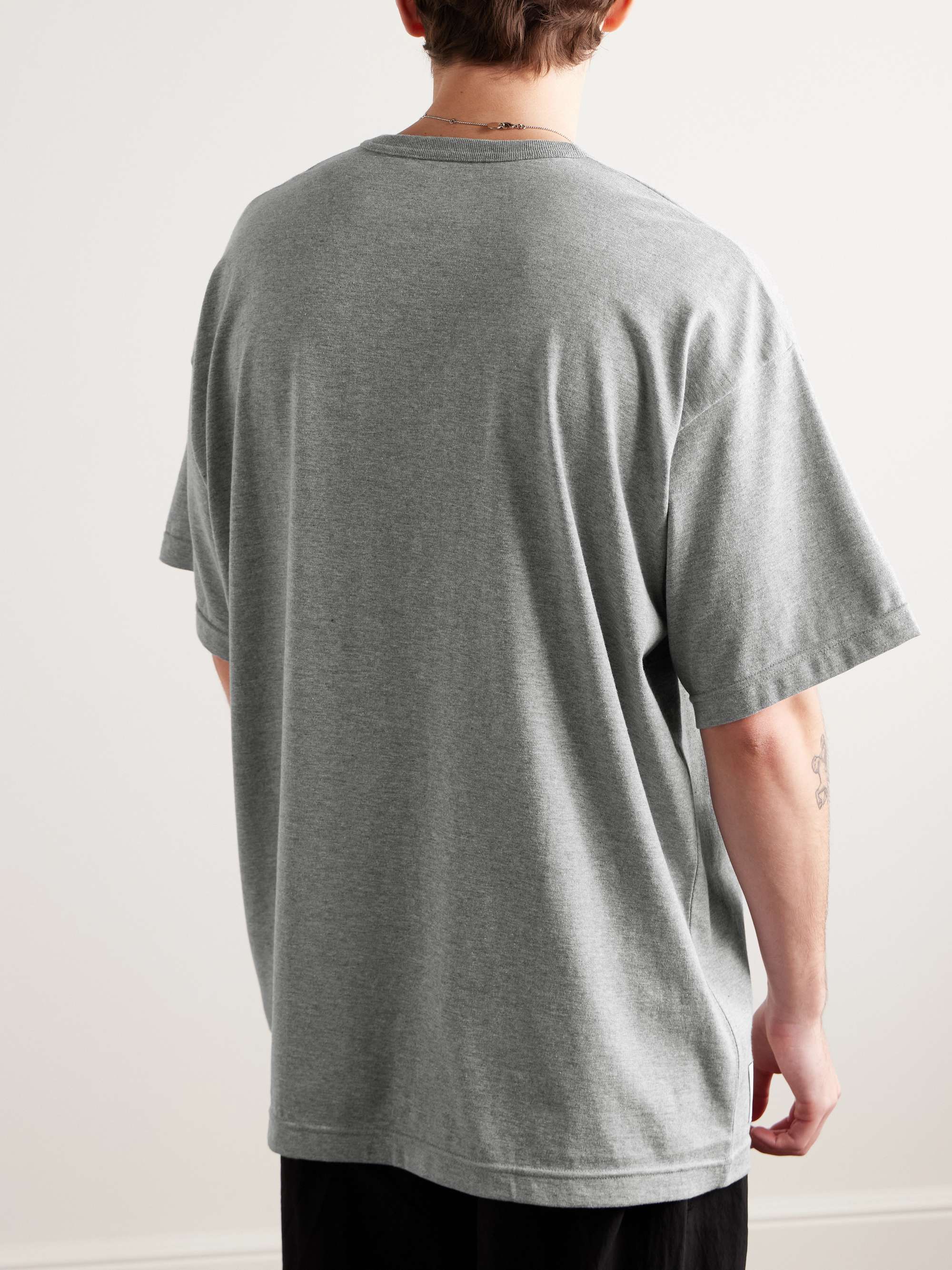 Logo-Appliquéd Embroidered Cotton-Blend Jersey T-Shirt view