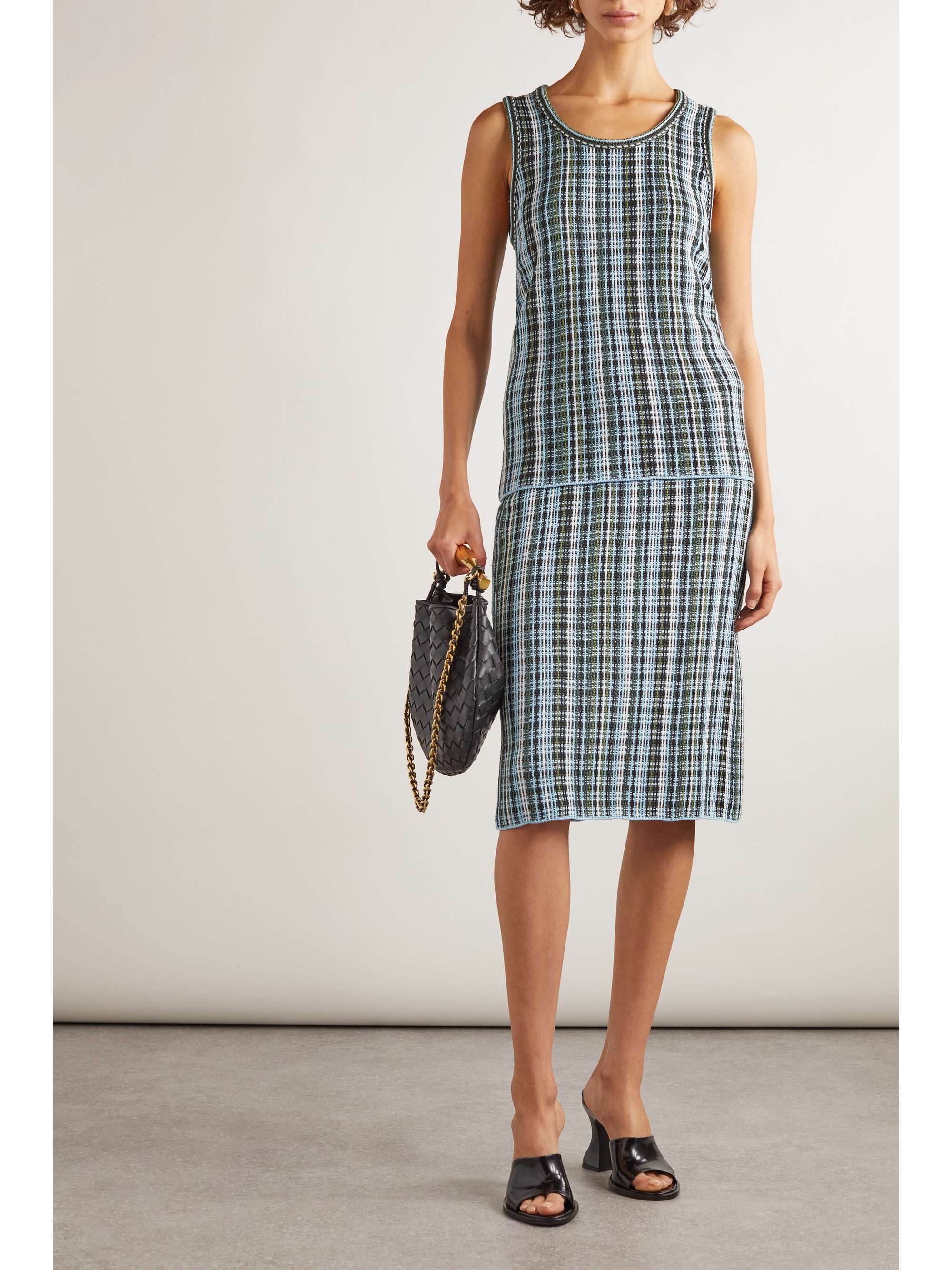 Checked cotton tank view