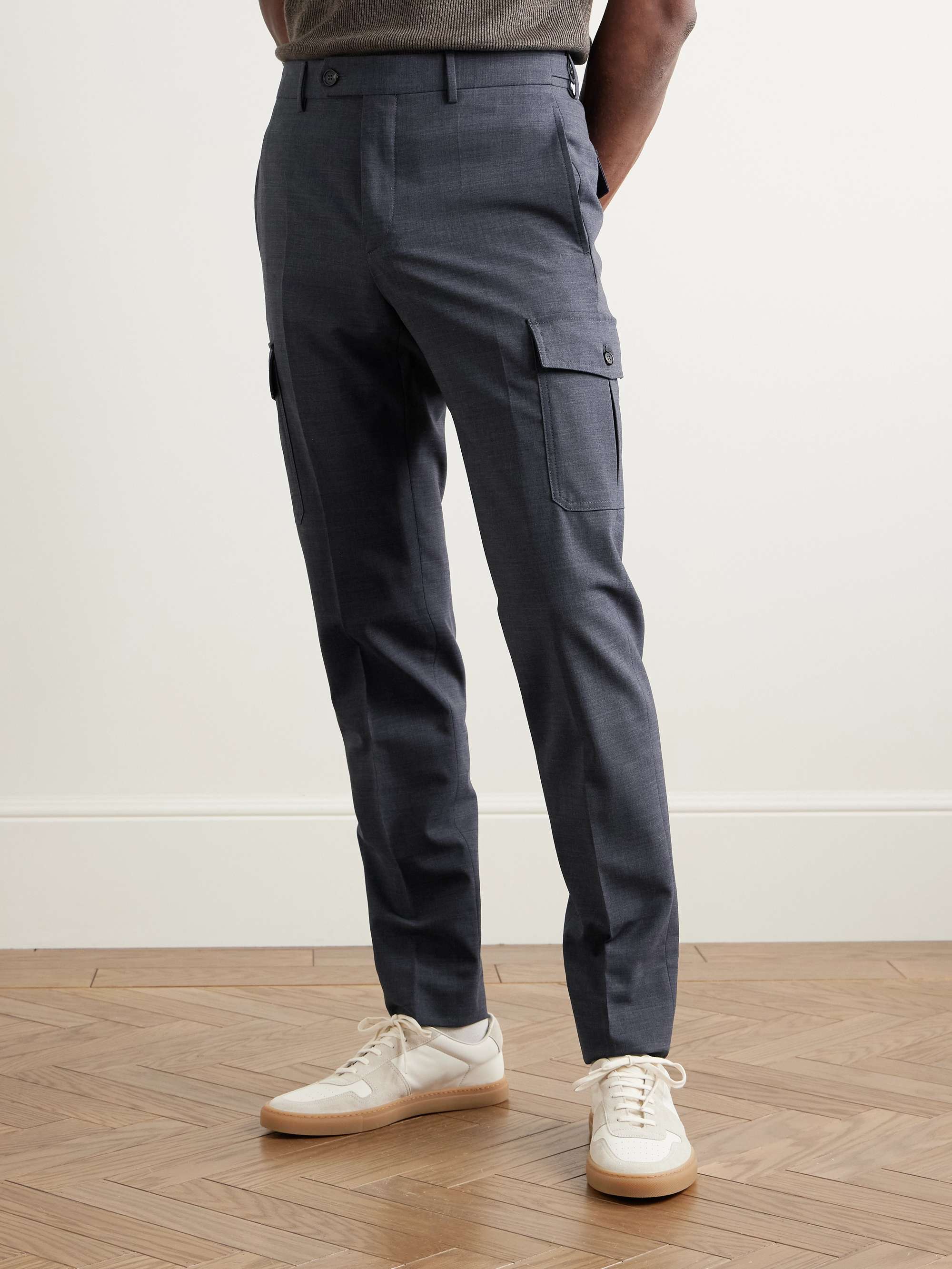 Venezia 1951 Slim-Fit Tapered Stretch Virgin Wool Cargo Trousers view