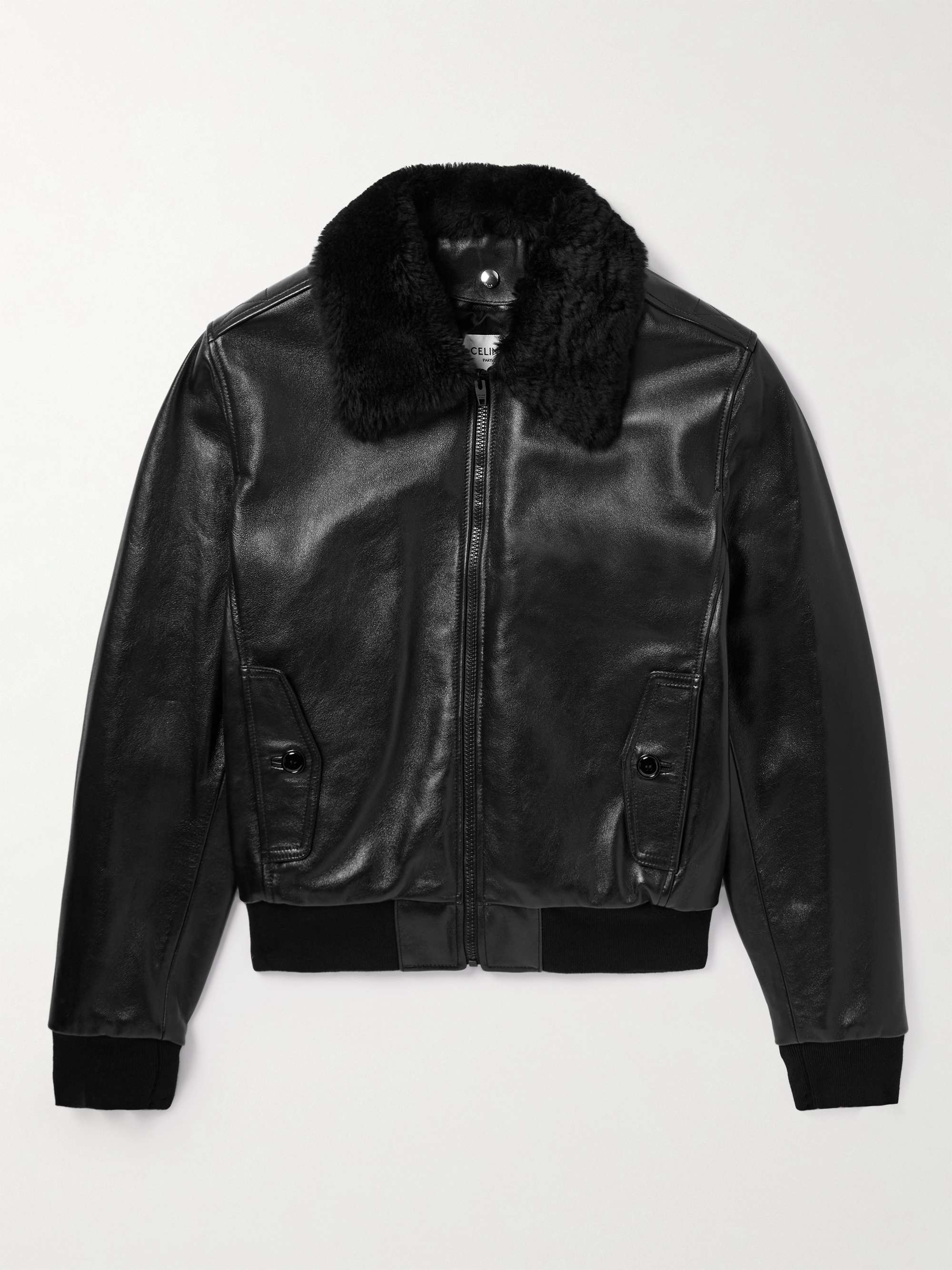 Shearling-Lined Leather Jacket hero visual