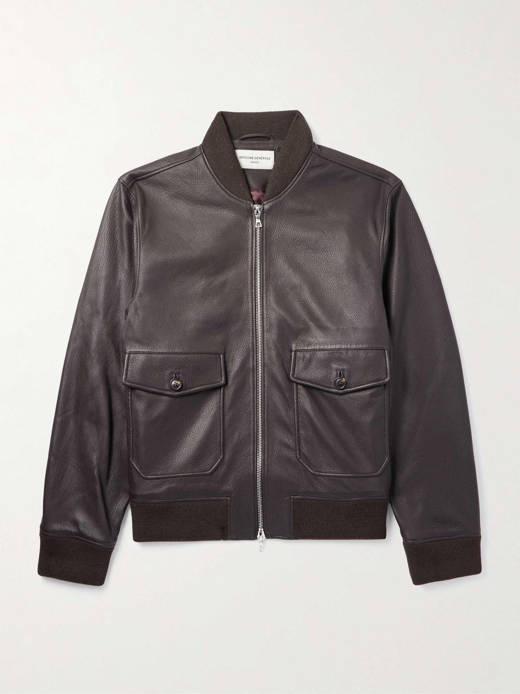 Carlo Leather Bomber Jacket hero visual