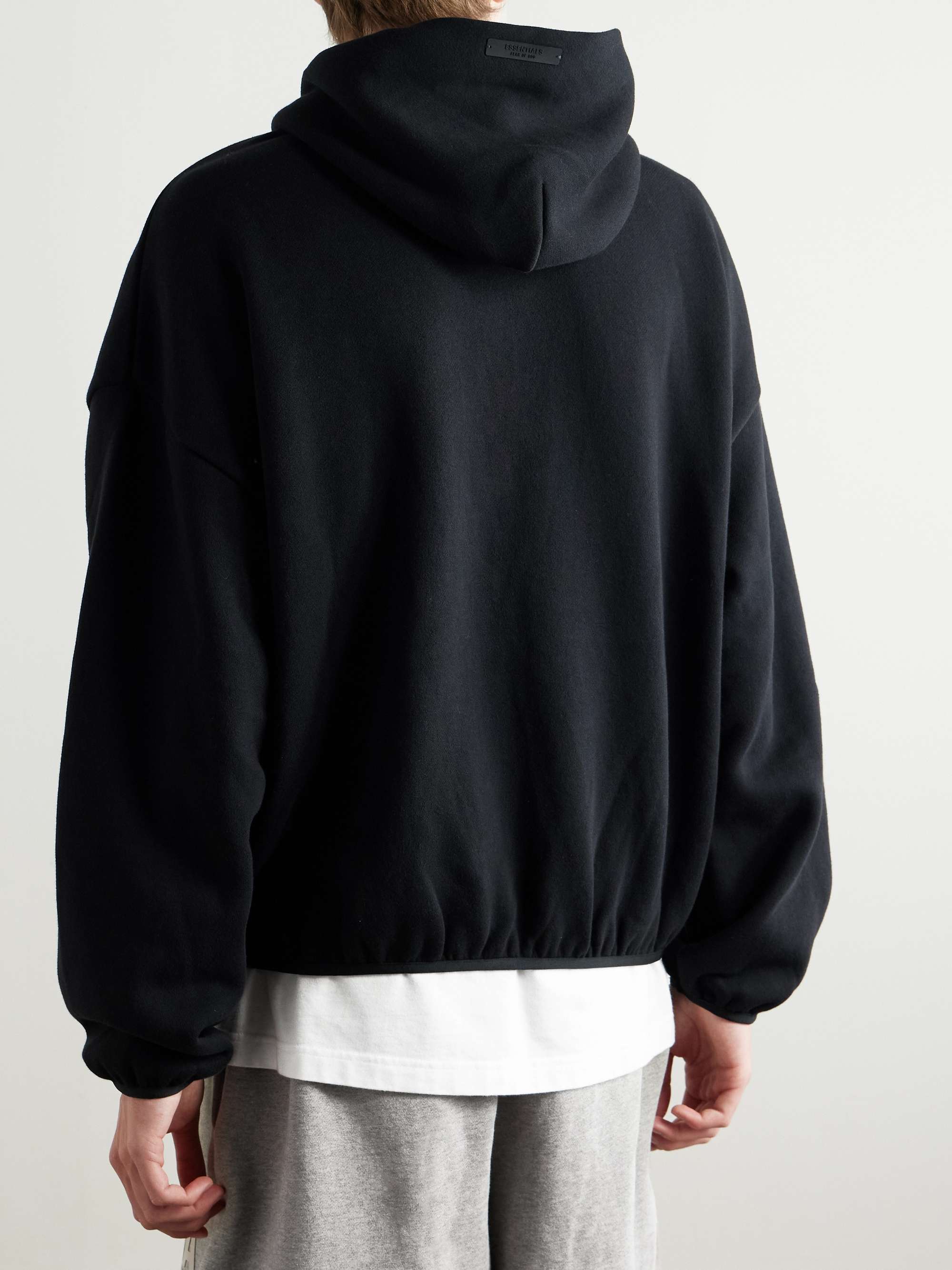 + NBA Cropped Appliquéd Cotton-Blend Jersey Hoodie view