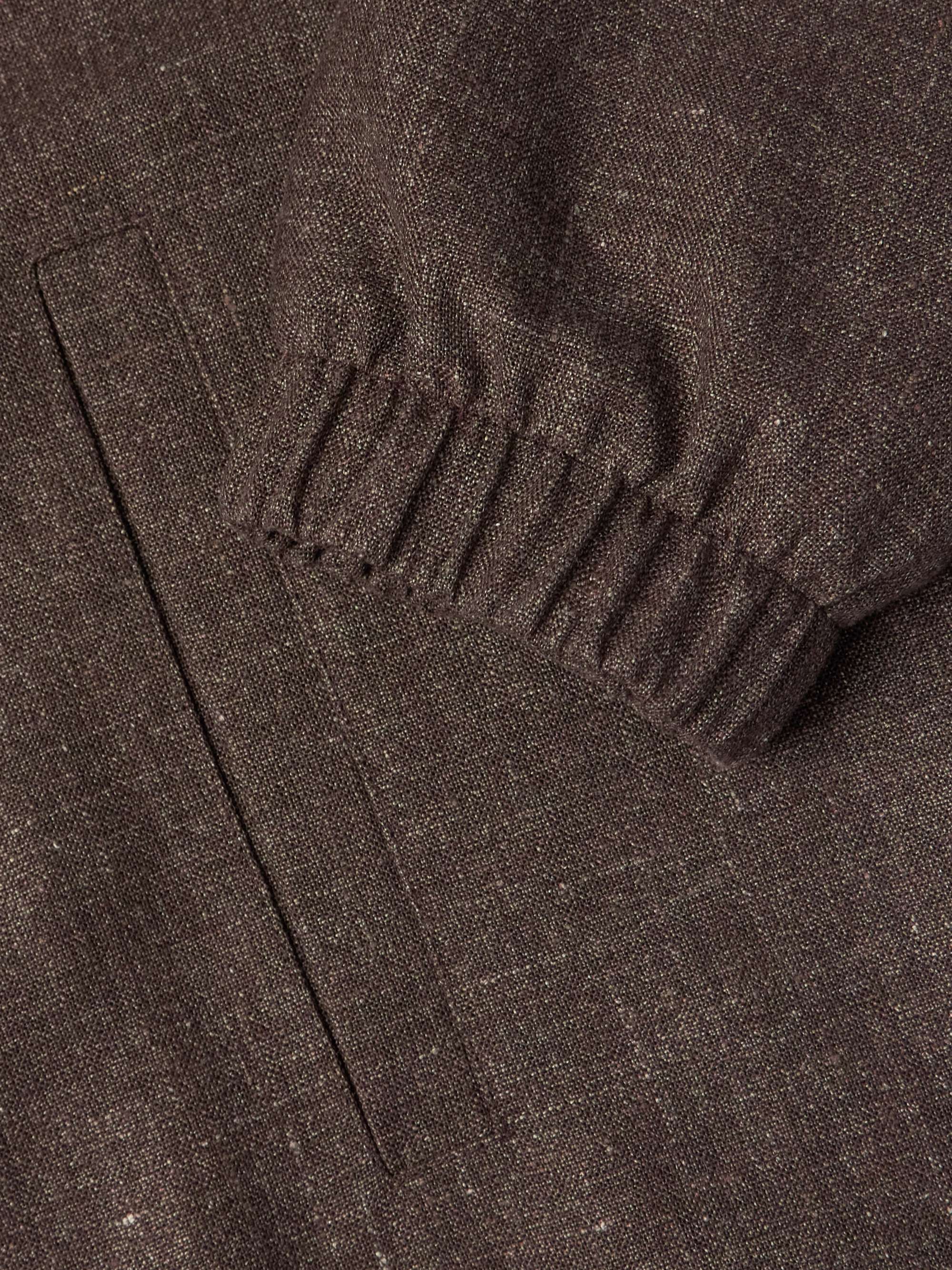 Linen and Wool-Blend Canvas Bomber Jacket view