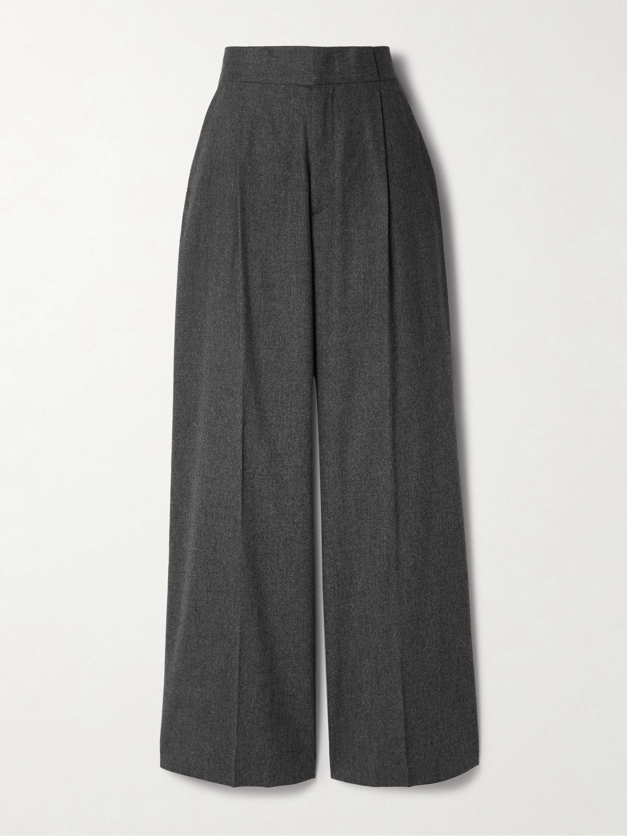 Bogart pleated wool-blend flannel wide-leg pants hero visual