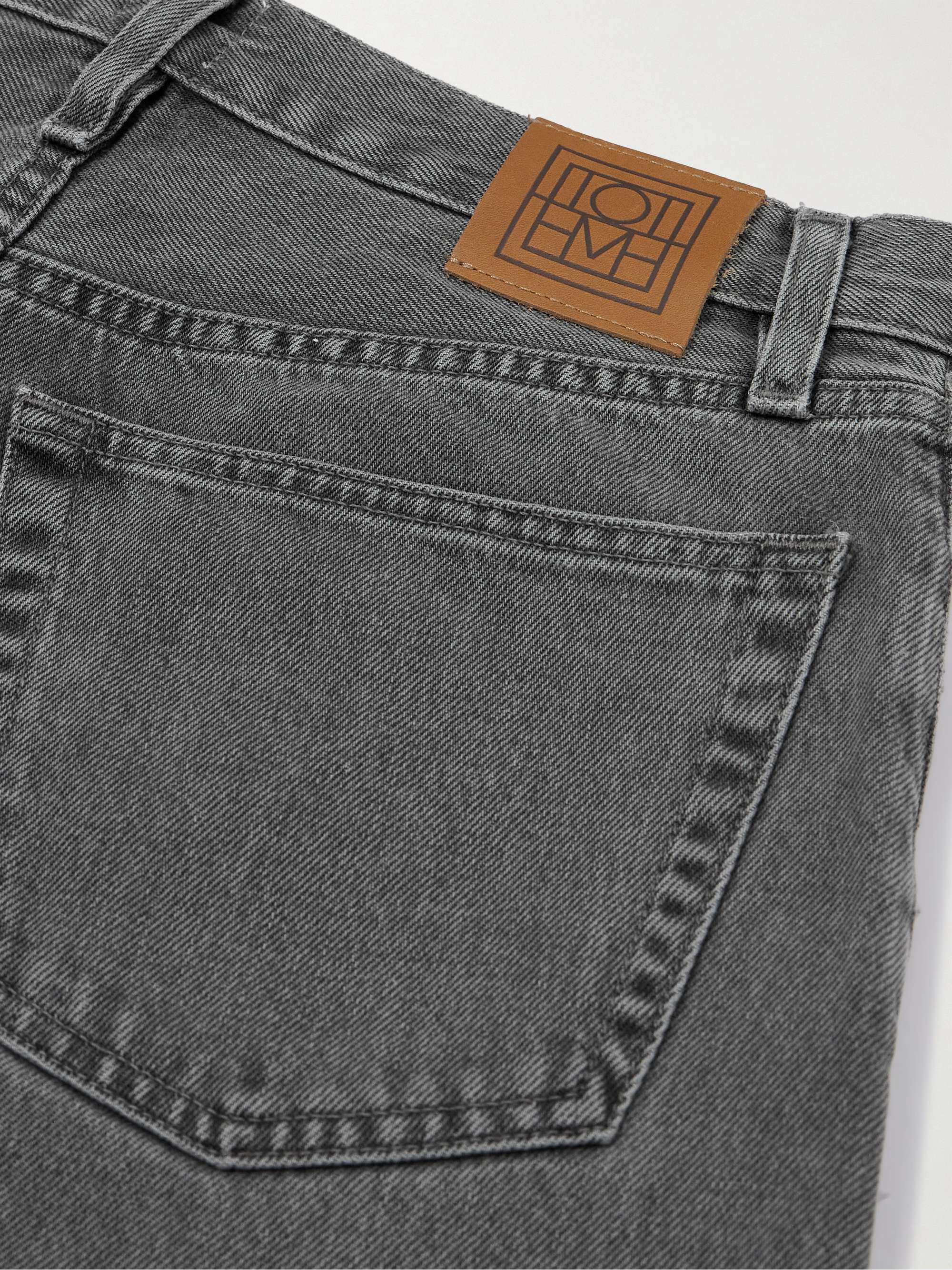 High-rise straight-leg organic jeans view