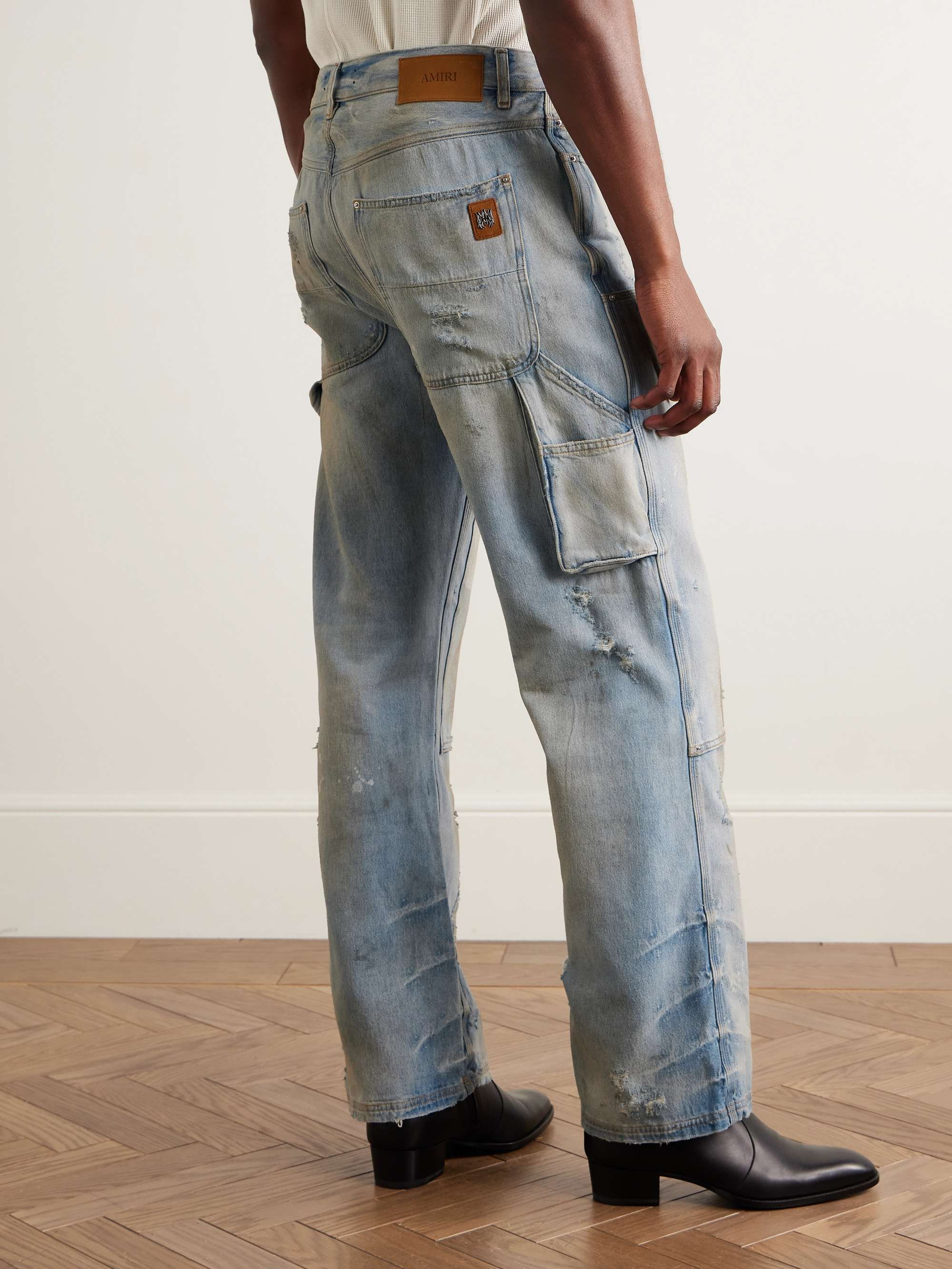 Carpenter Straight-Leg Distressed Jeans view