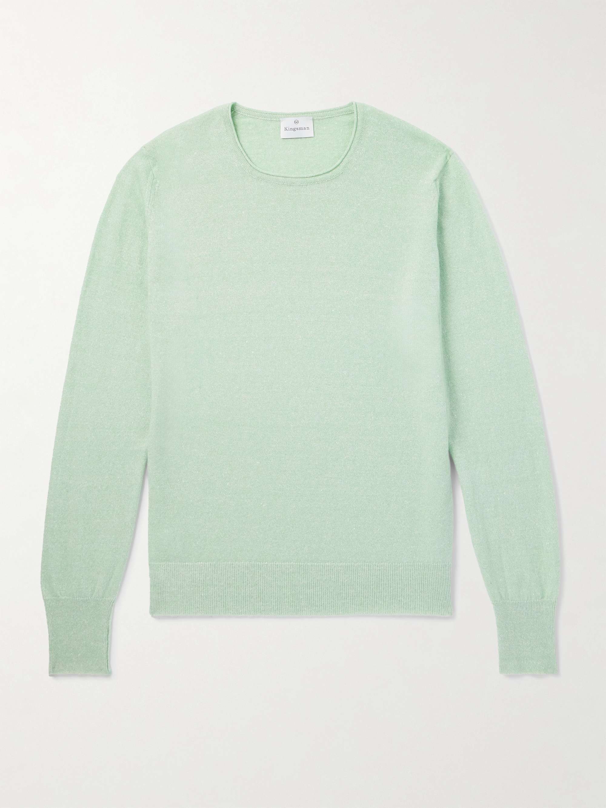 Slim-Fit Cashmere and Linen-Blend Sweater hero visual