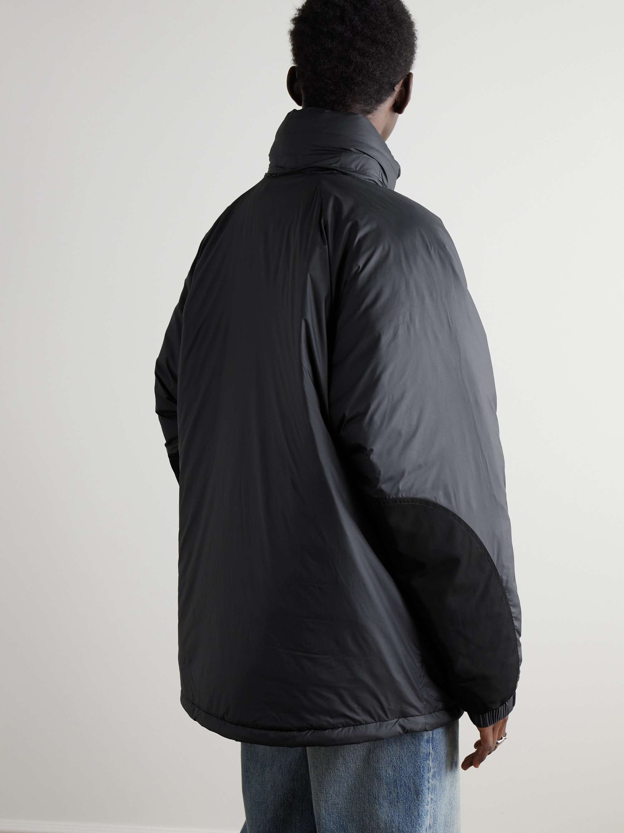Oversized Logo-Print Shell Down Jacket view