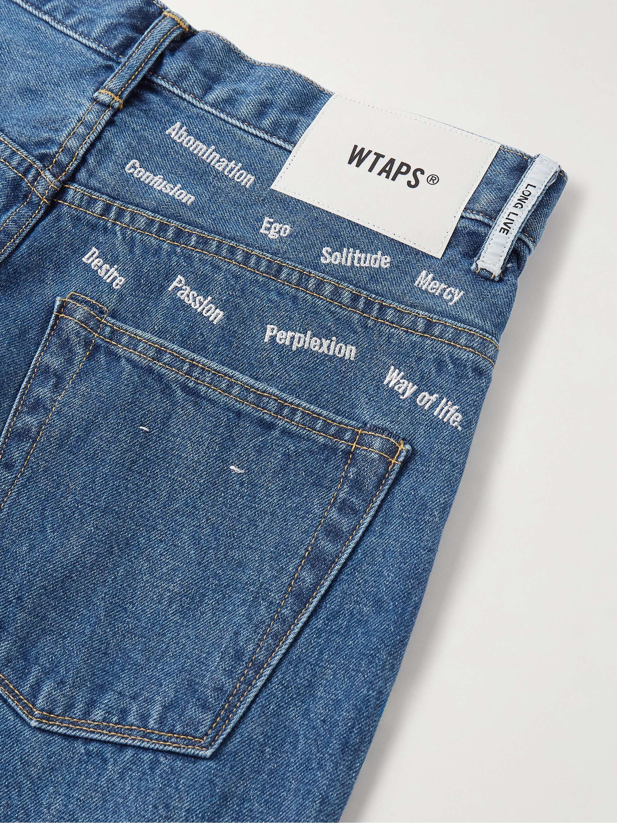 Barrel-Leg Embroidered Jeans view