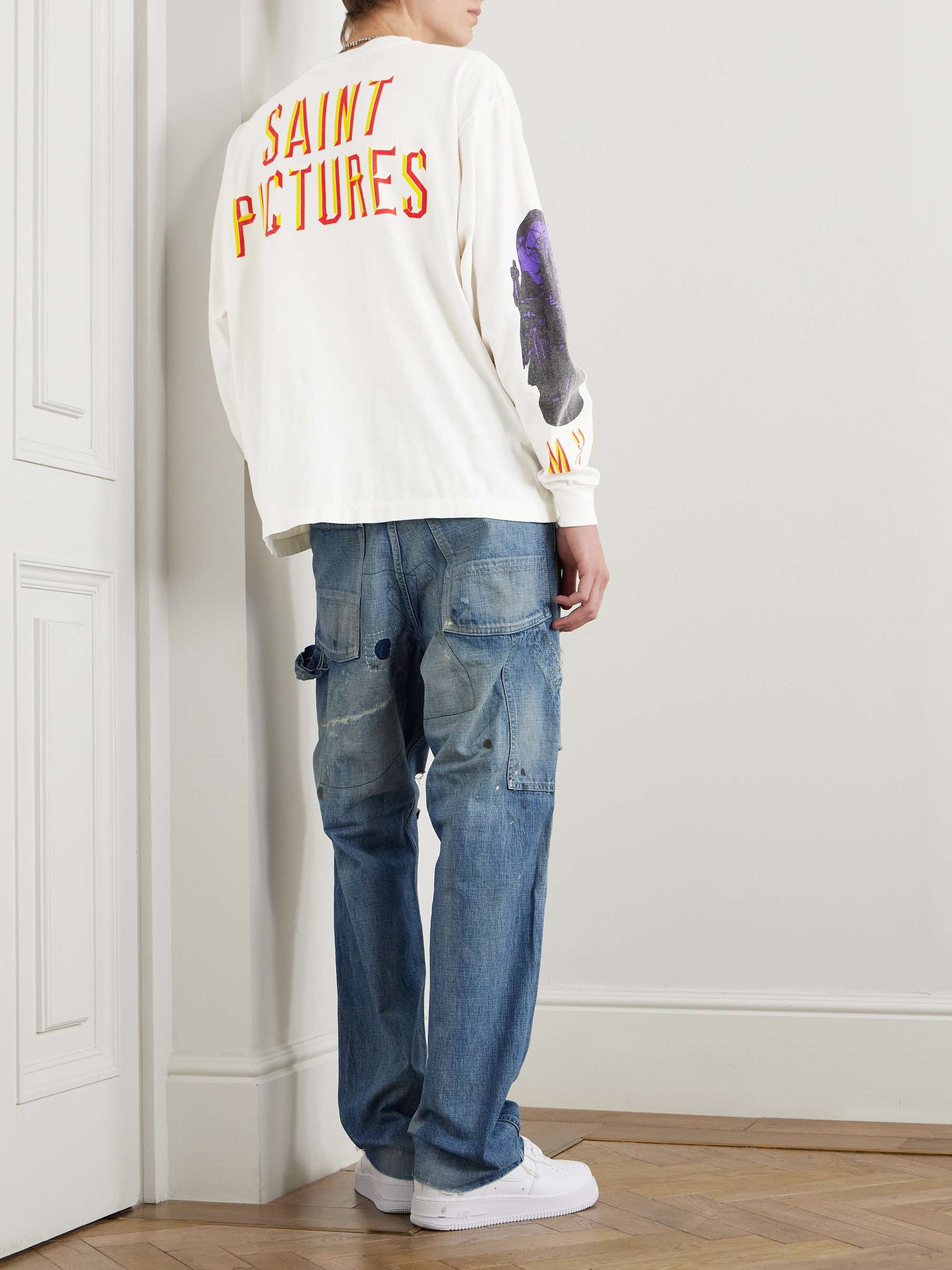 Saint Heaven Logo-Print Cotton-Jersey T-Shirt view