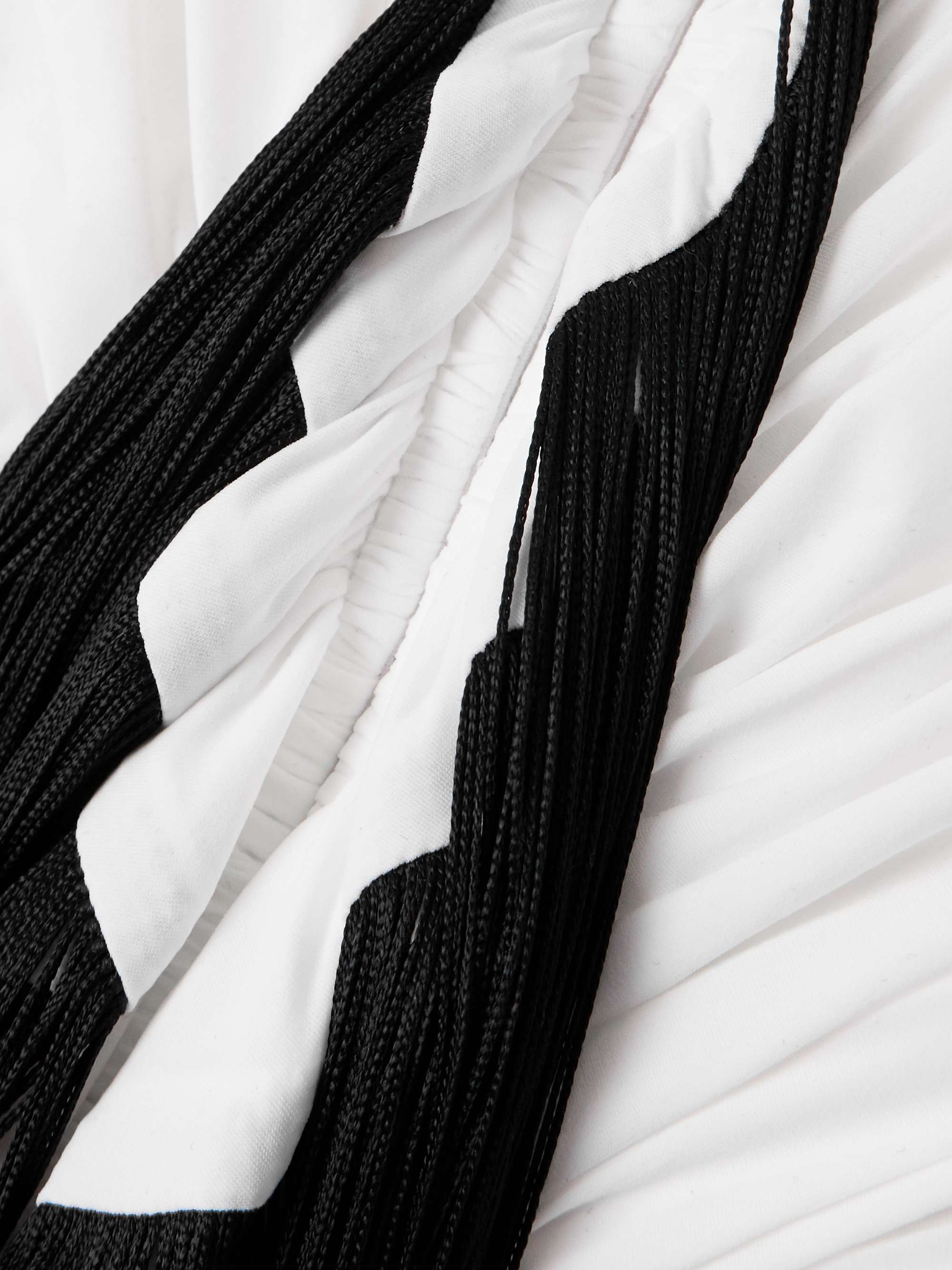 Fringed stretch-jersey maxi dress view