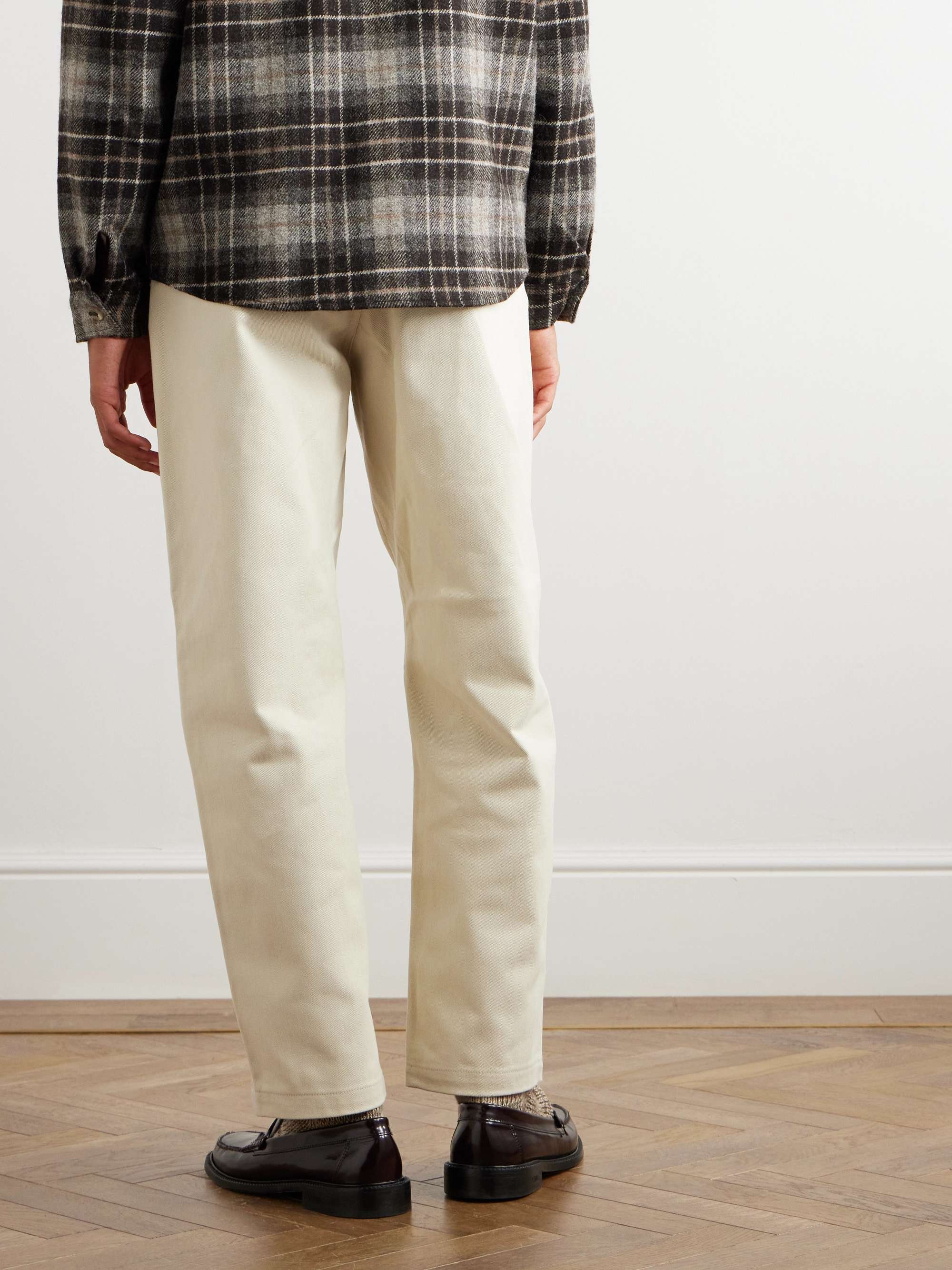 Balloon Straight-Leg Cotton-Drill Trousers view
