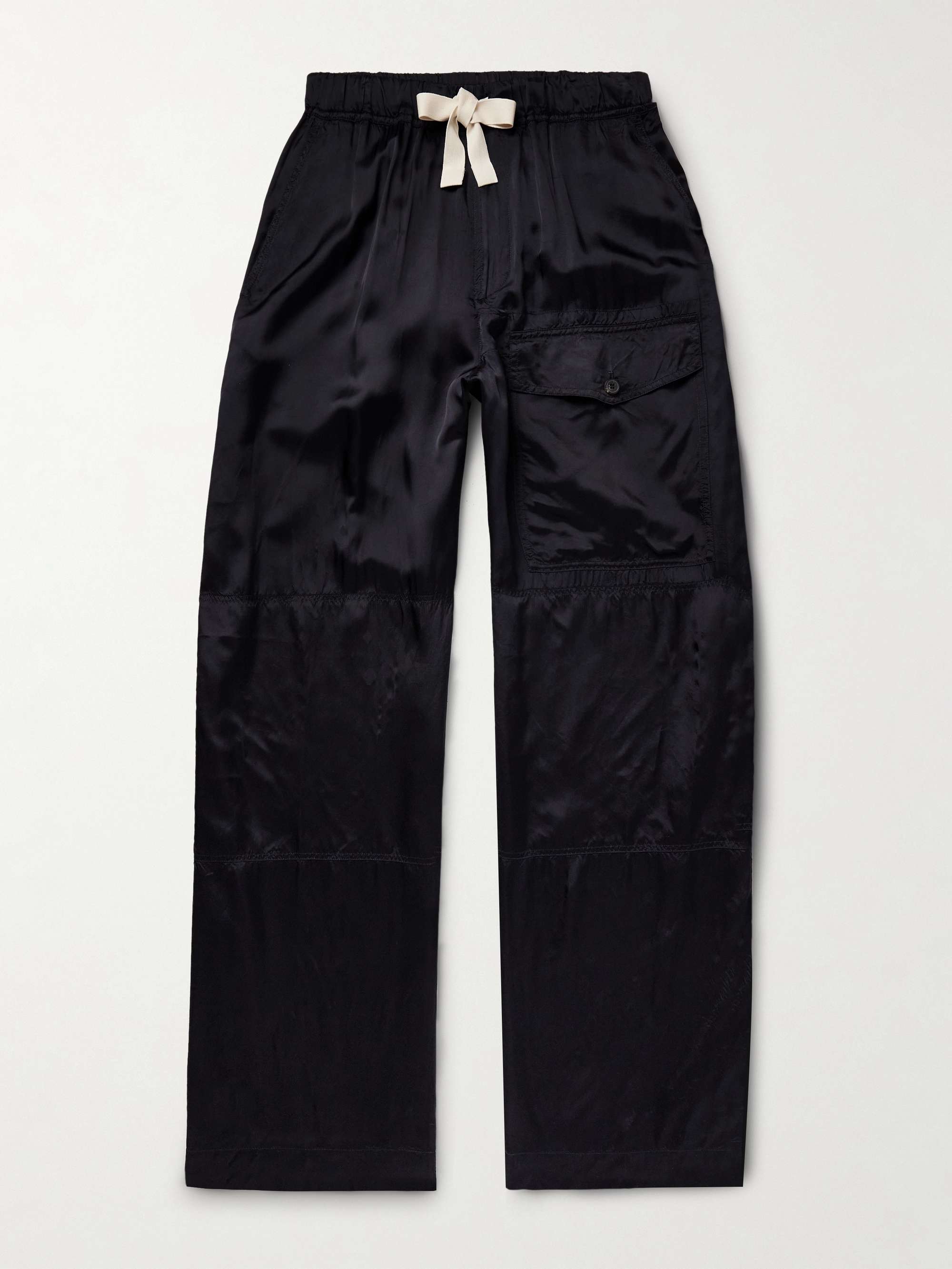Pannoch Wide-Leg Satin Drawstring Cargo Trousers hero visual