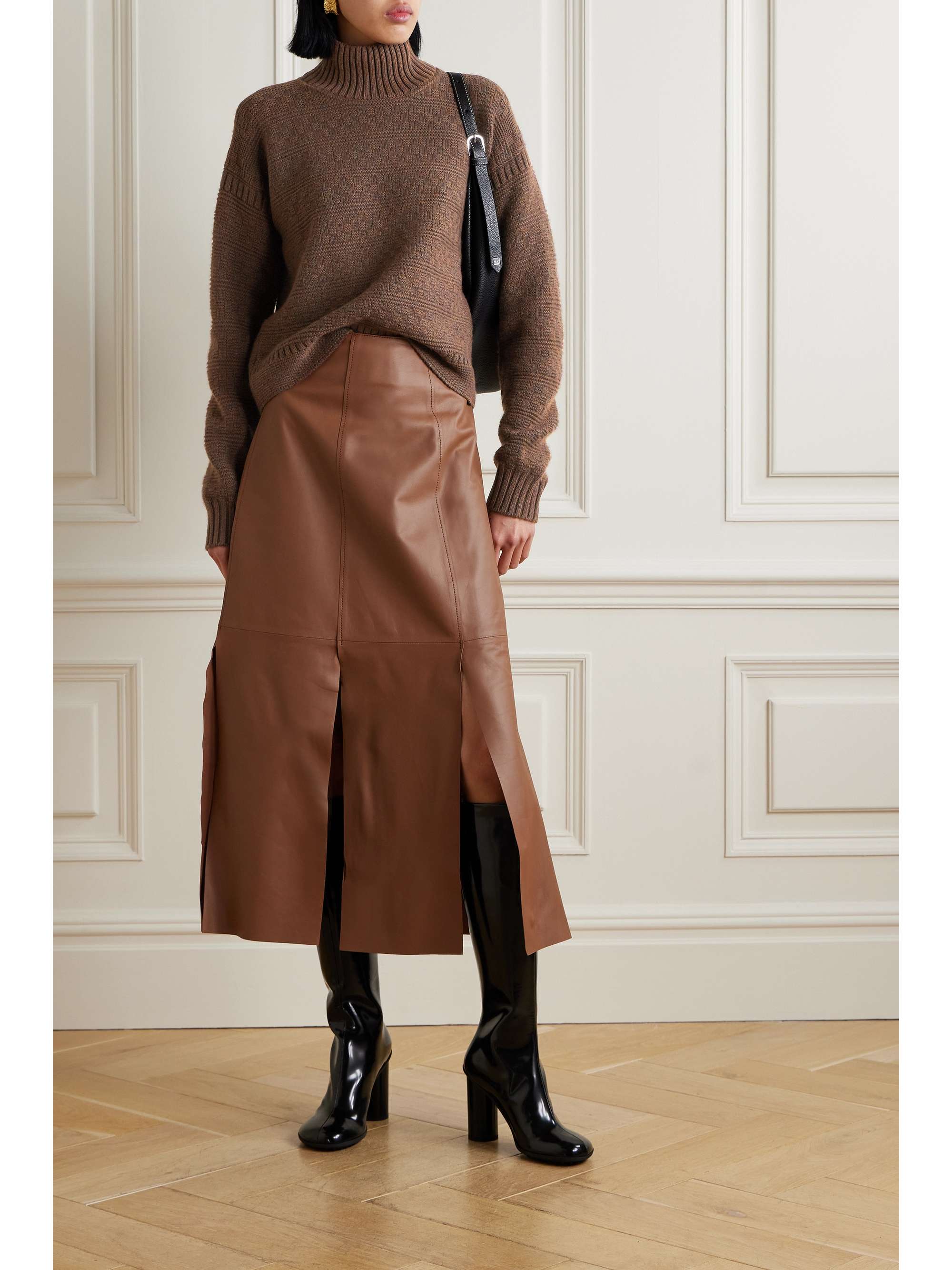 New Plymouth cashmere jacquard-knit turtleneck sweater view