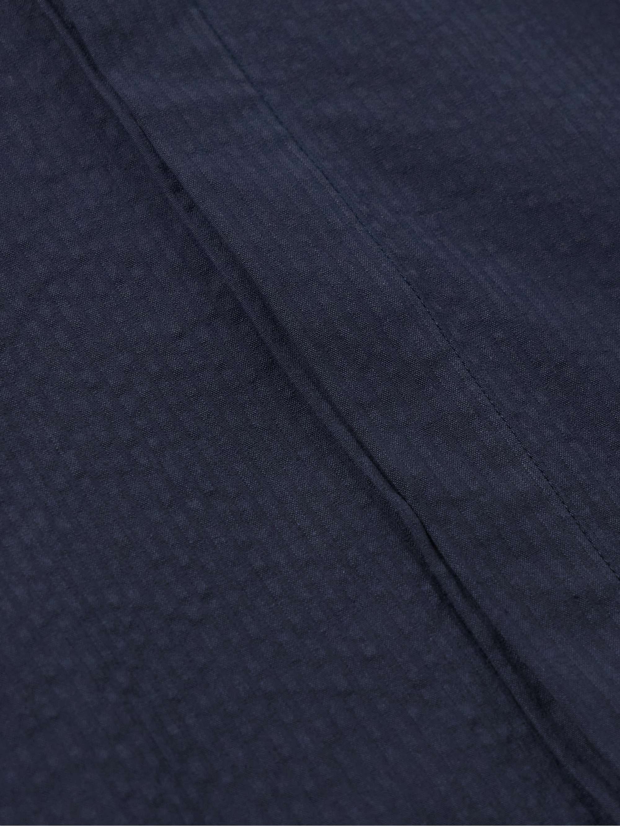Slim-Fit Grandad-Collar Cotton-Seersucker Shirt view