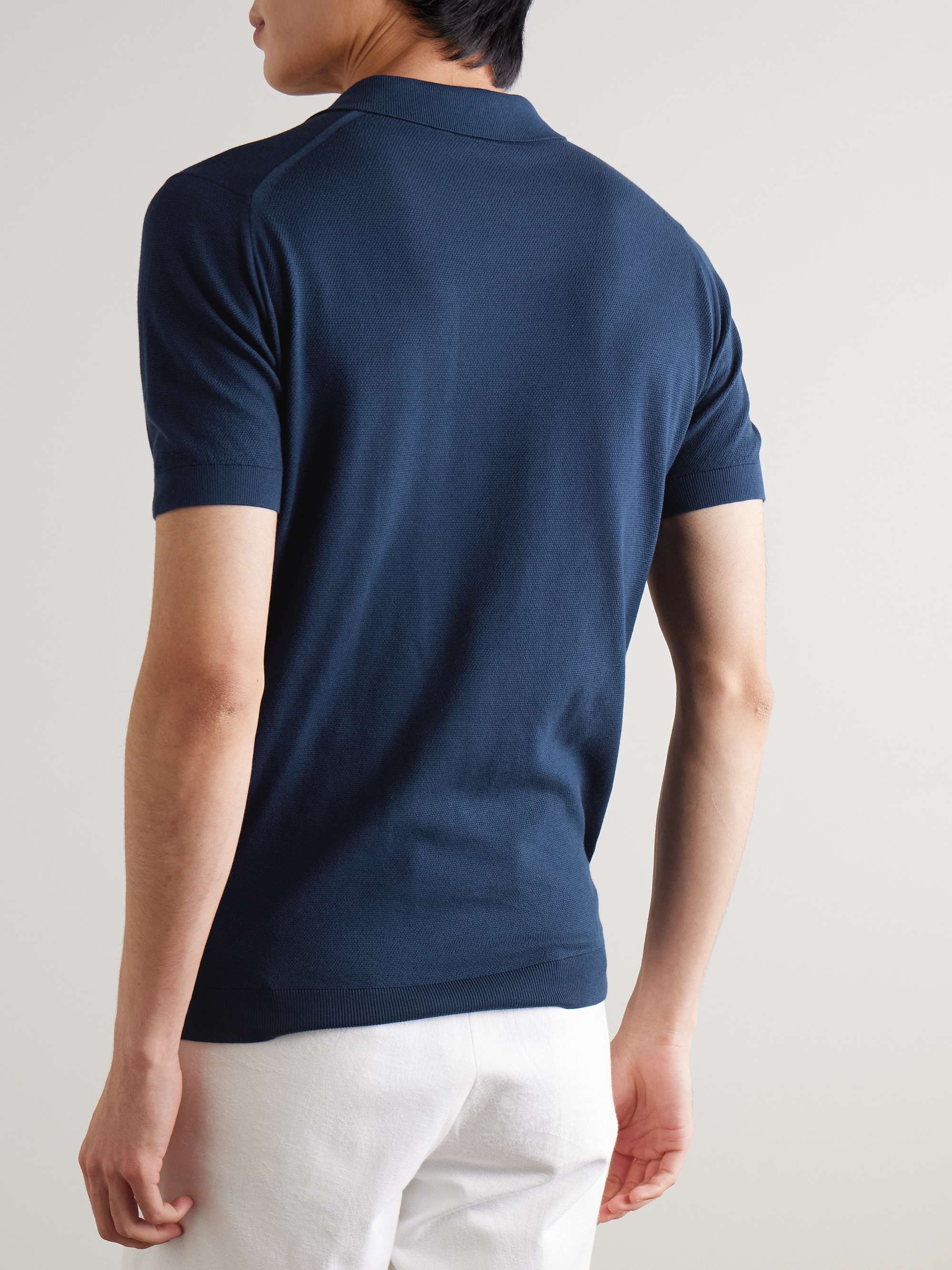Roth Slim-Fit Sea Island Cotton-Piqué Polo Shirt view