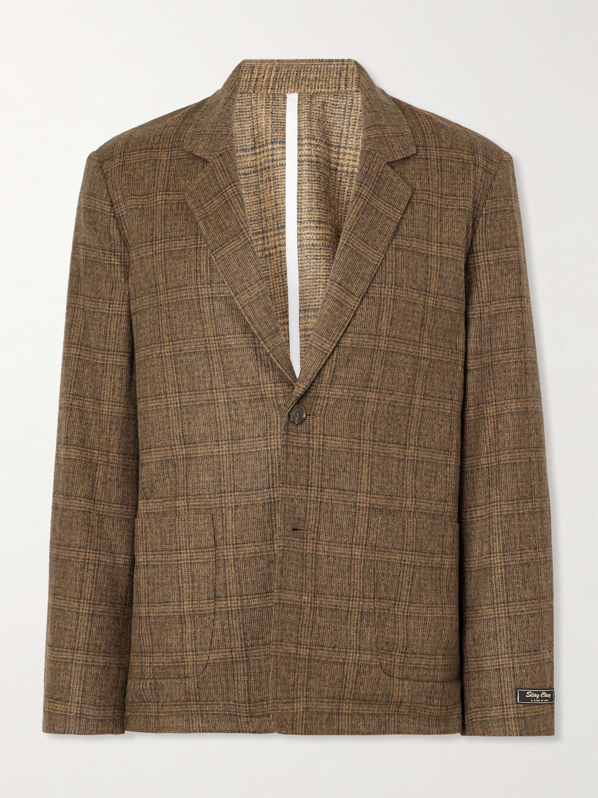 Checked Virgin Wool and Alpaca-Blend Suit Jacket hero visual