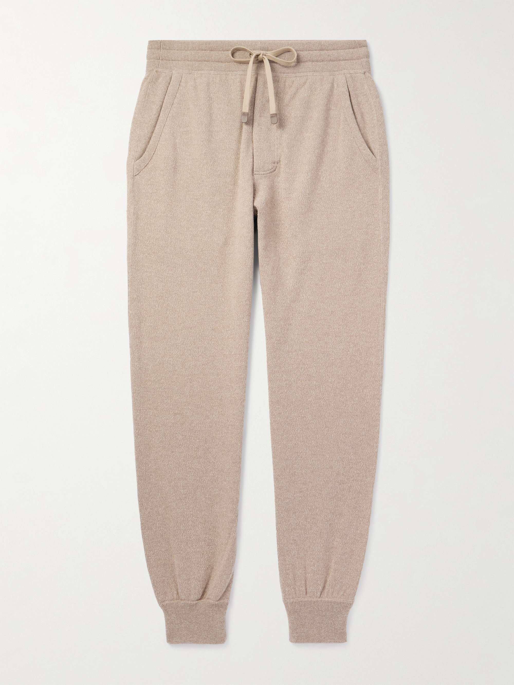 Tapered Cashmere and Wool-Blend Track Pants hero visual