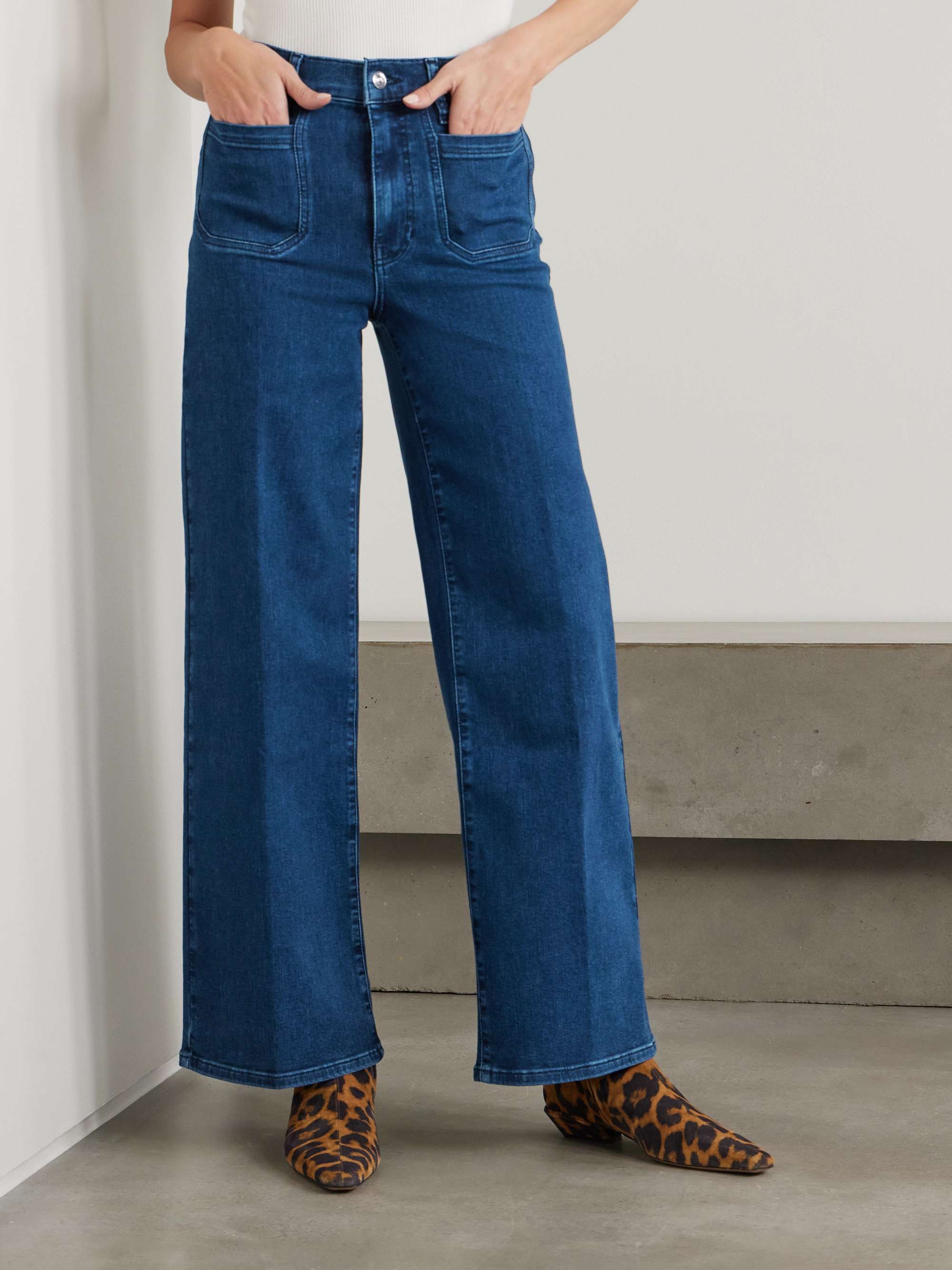 Le Slim Palazzo Modernist Pocket high-rise wide-leg jeans view