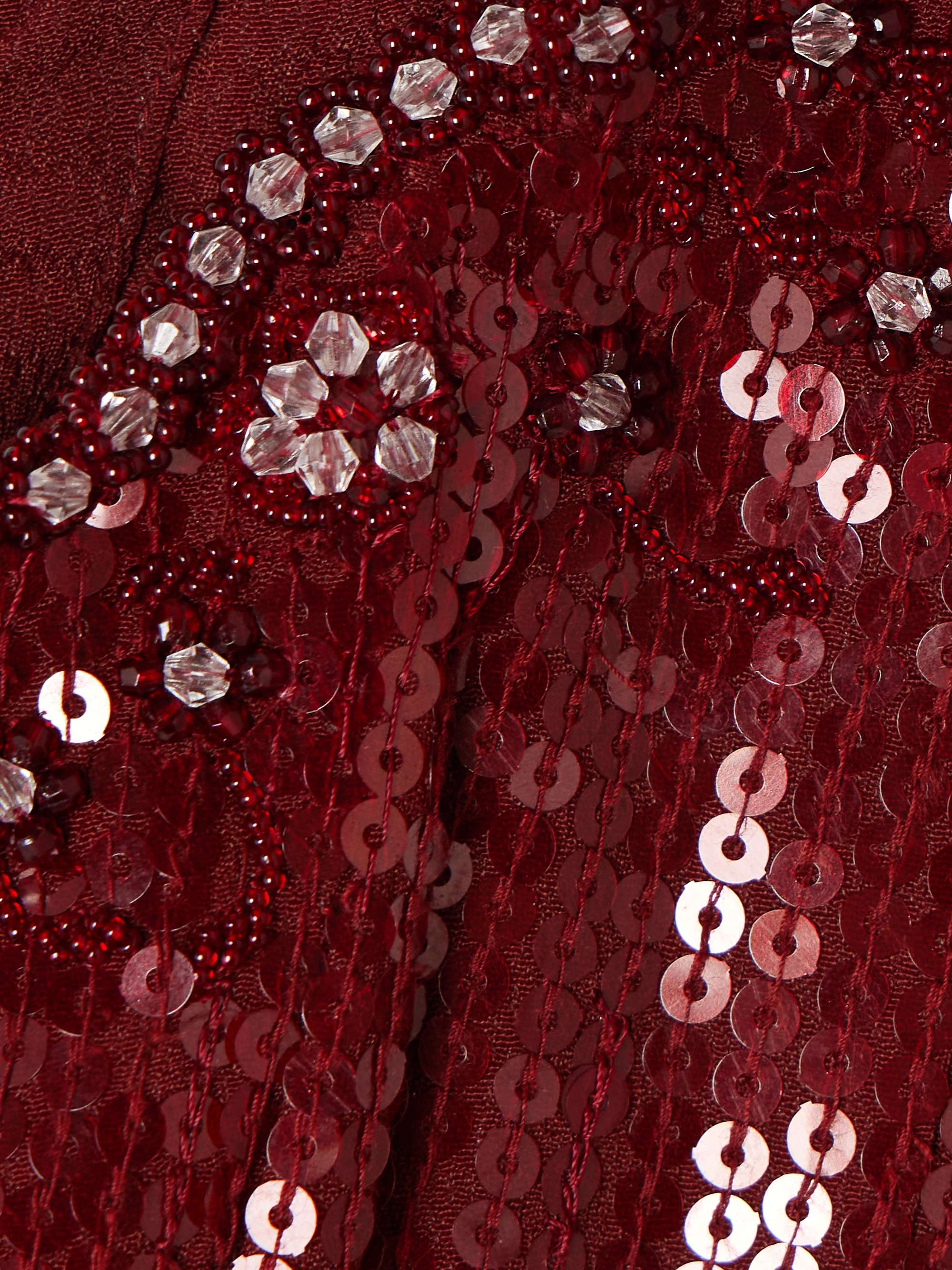 Syrah embellished tulle bustier top view
