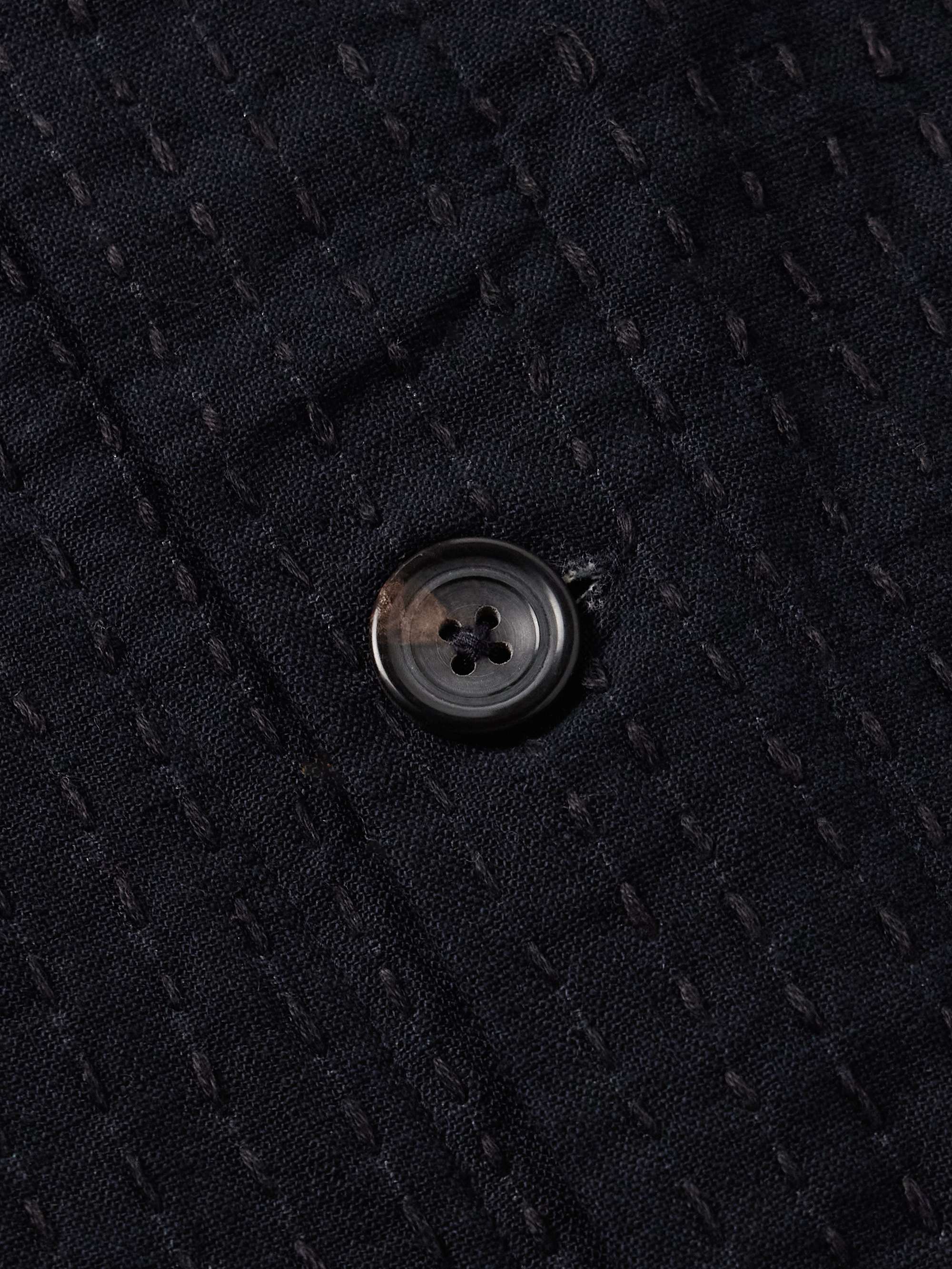 Reversible Frayed Embroidered Cotton-Voile Jacket view