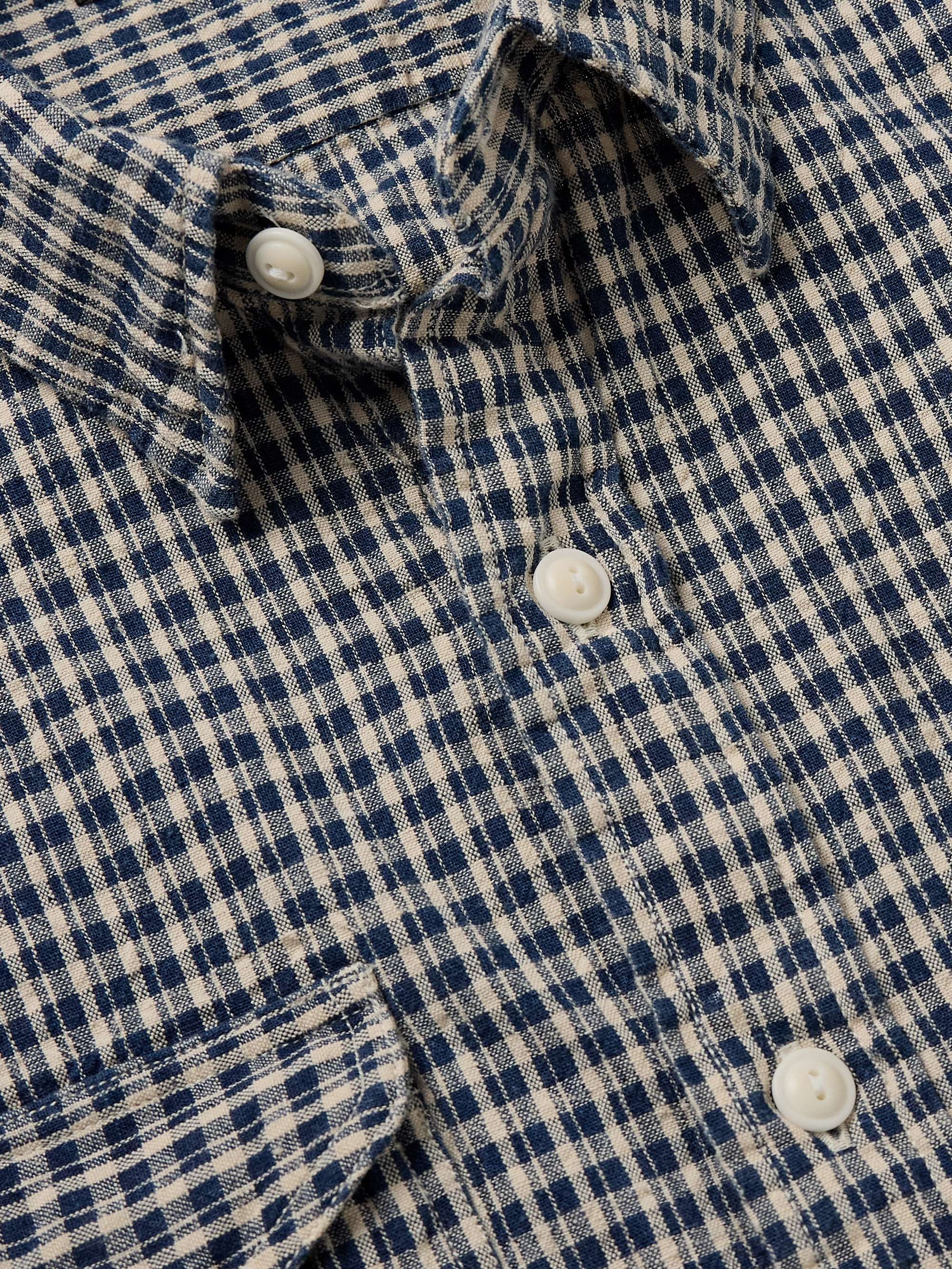 Lee Checked Cotton and Linen-Blend Shirt view