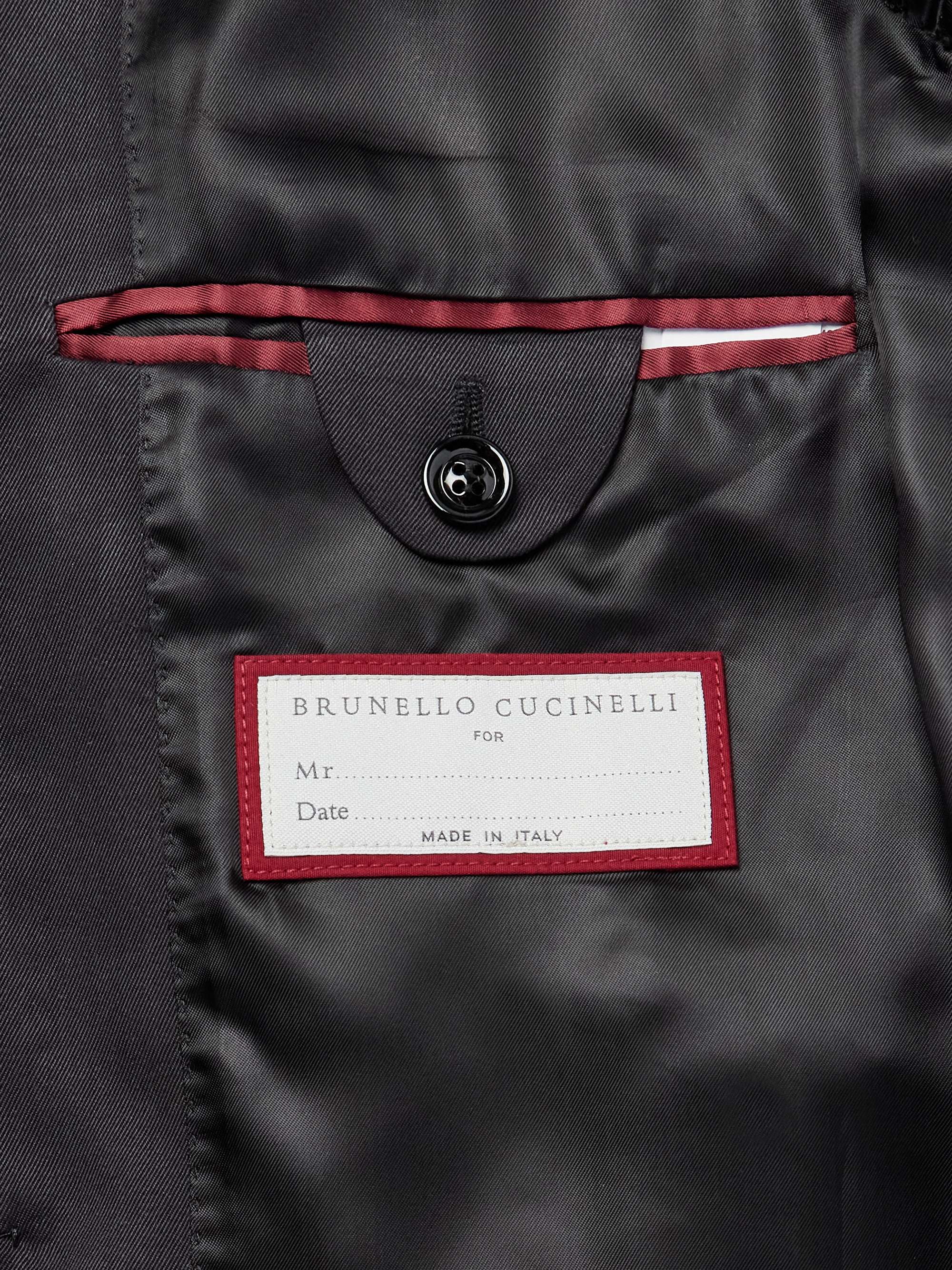 Double-Breasted Shawl-Lapel Silk-Twill Tuxedo Jacket view