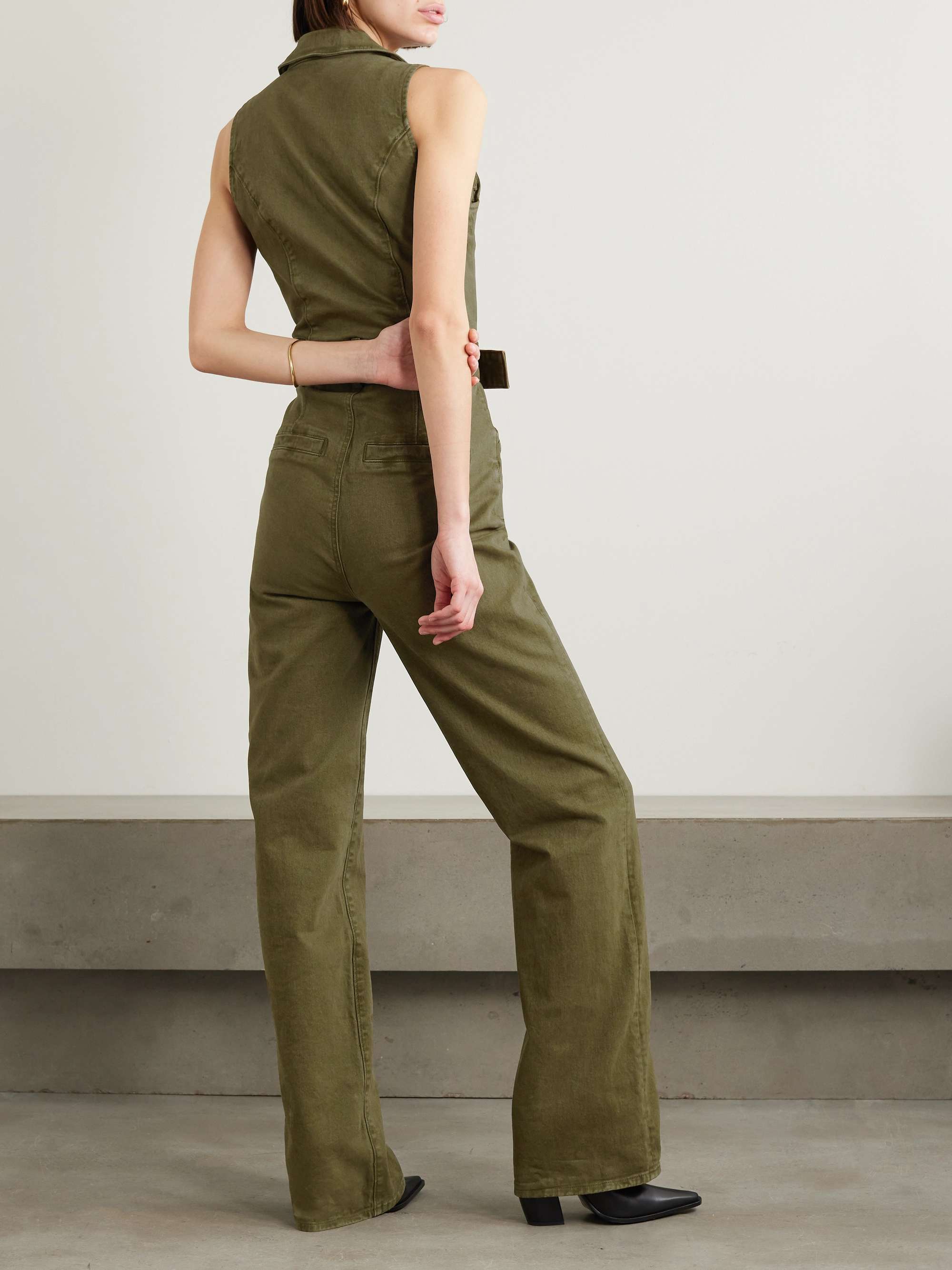 Sasha belted denim jumpsuit view