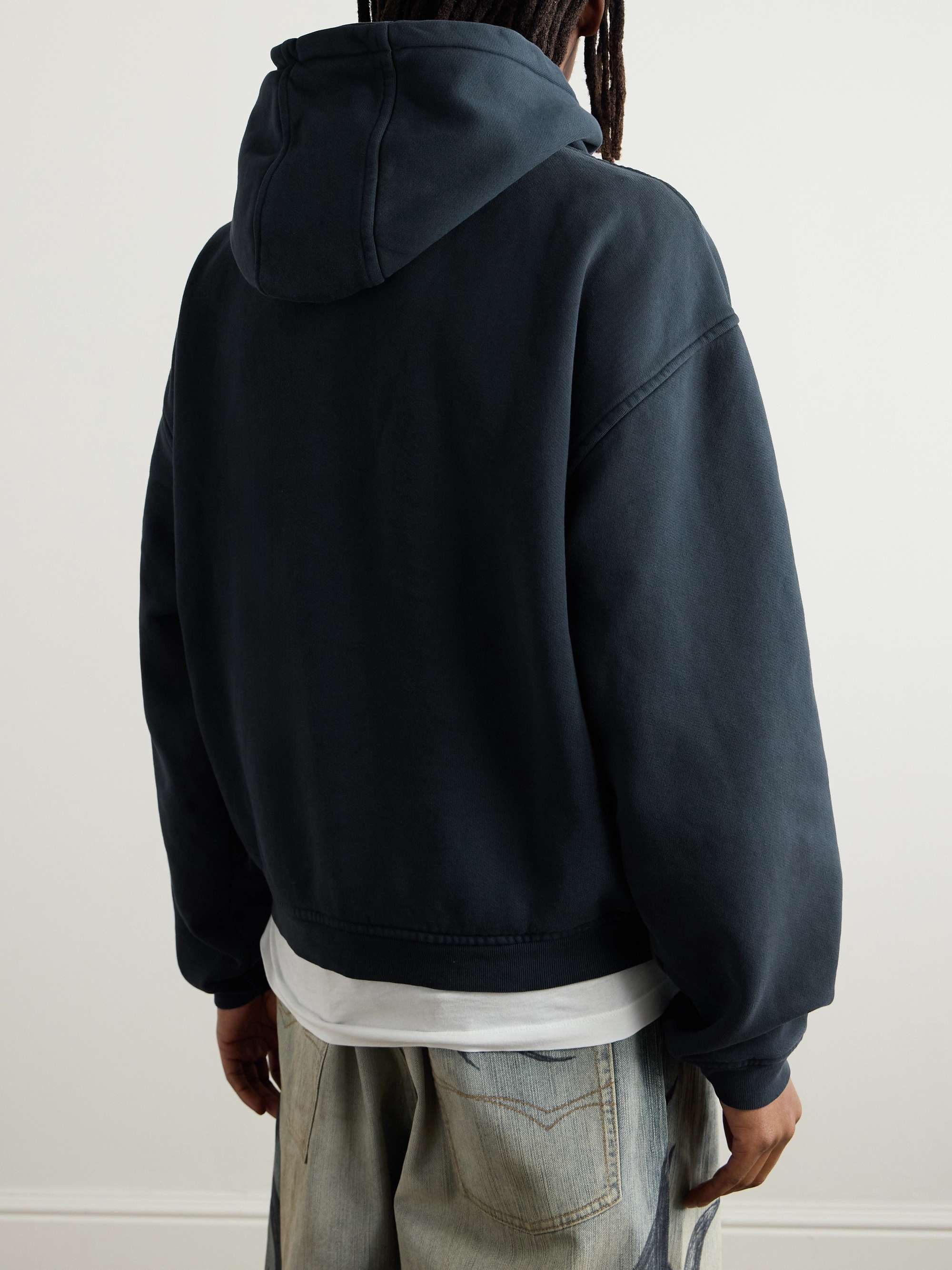 Bay of Angels Printed Cotton-Jersey Hoodie view
