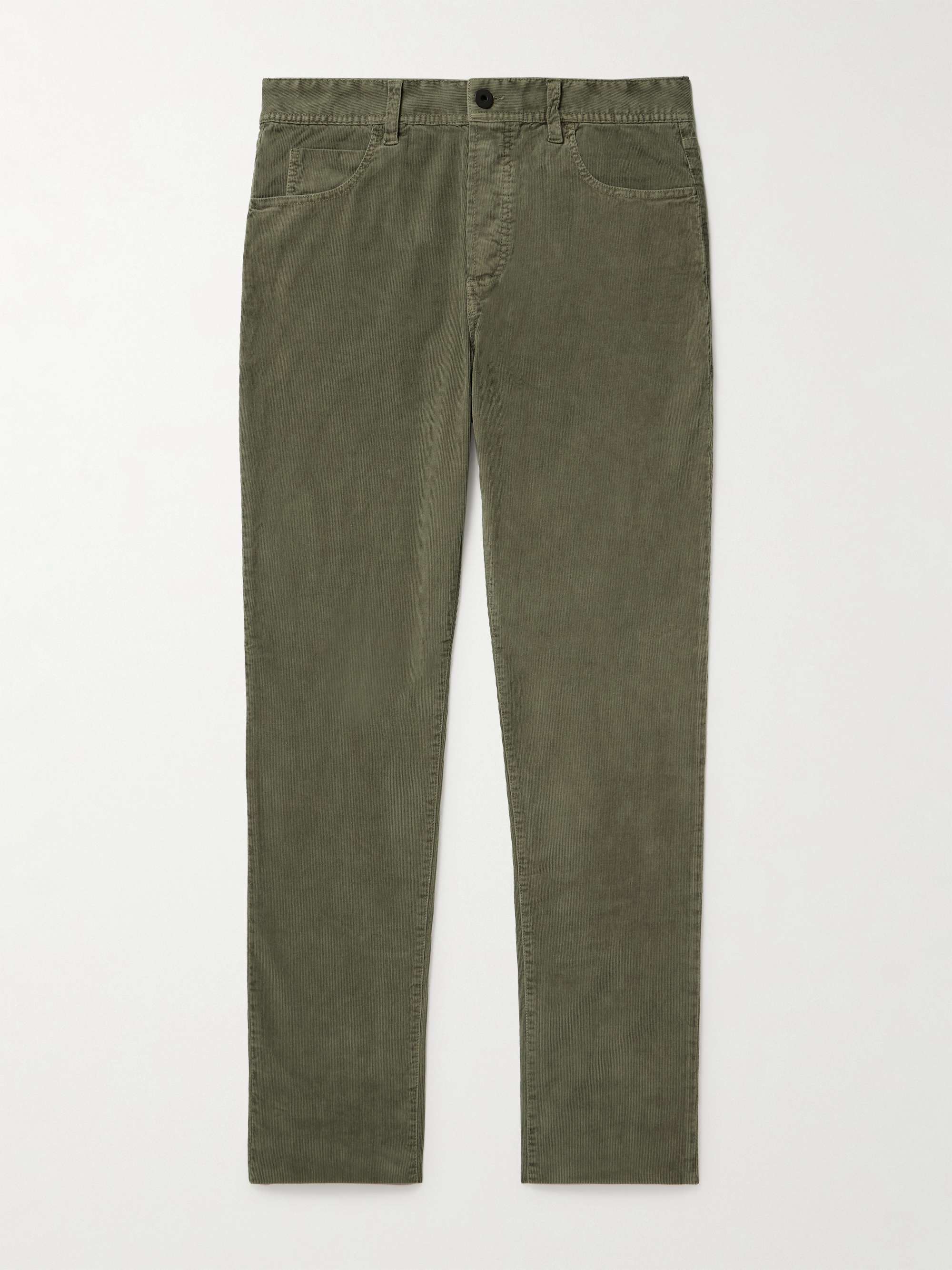 Slim-Fit Straight-Leg Cotton-Blend Corduroy Trousers hero visual