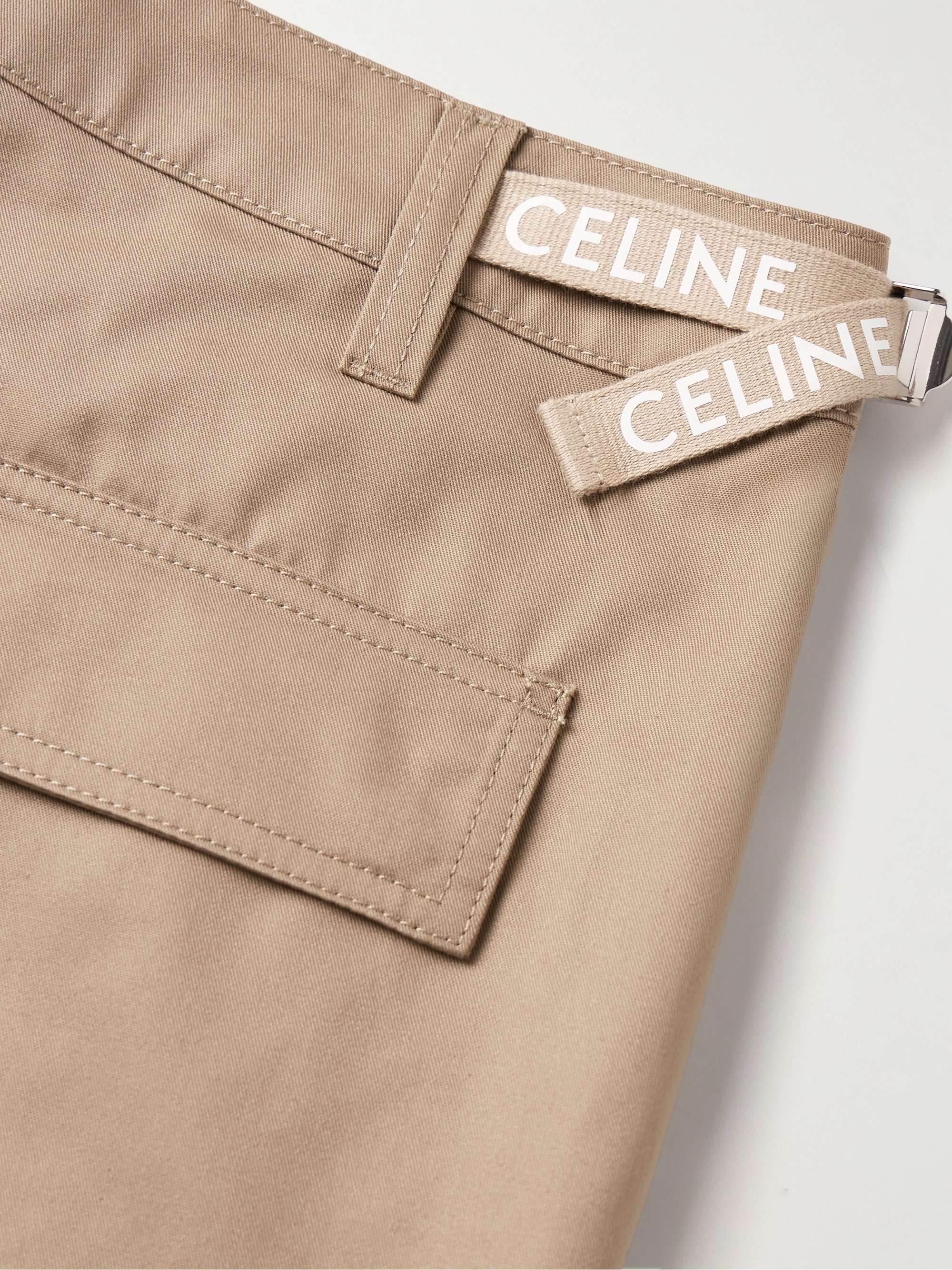 Straight-Leg Twill Cargo Trousers view