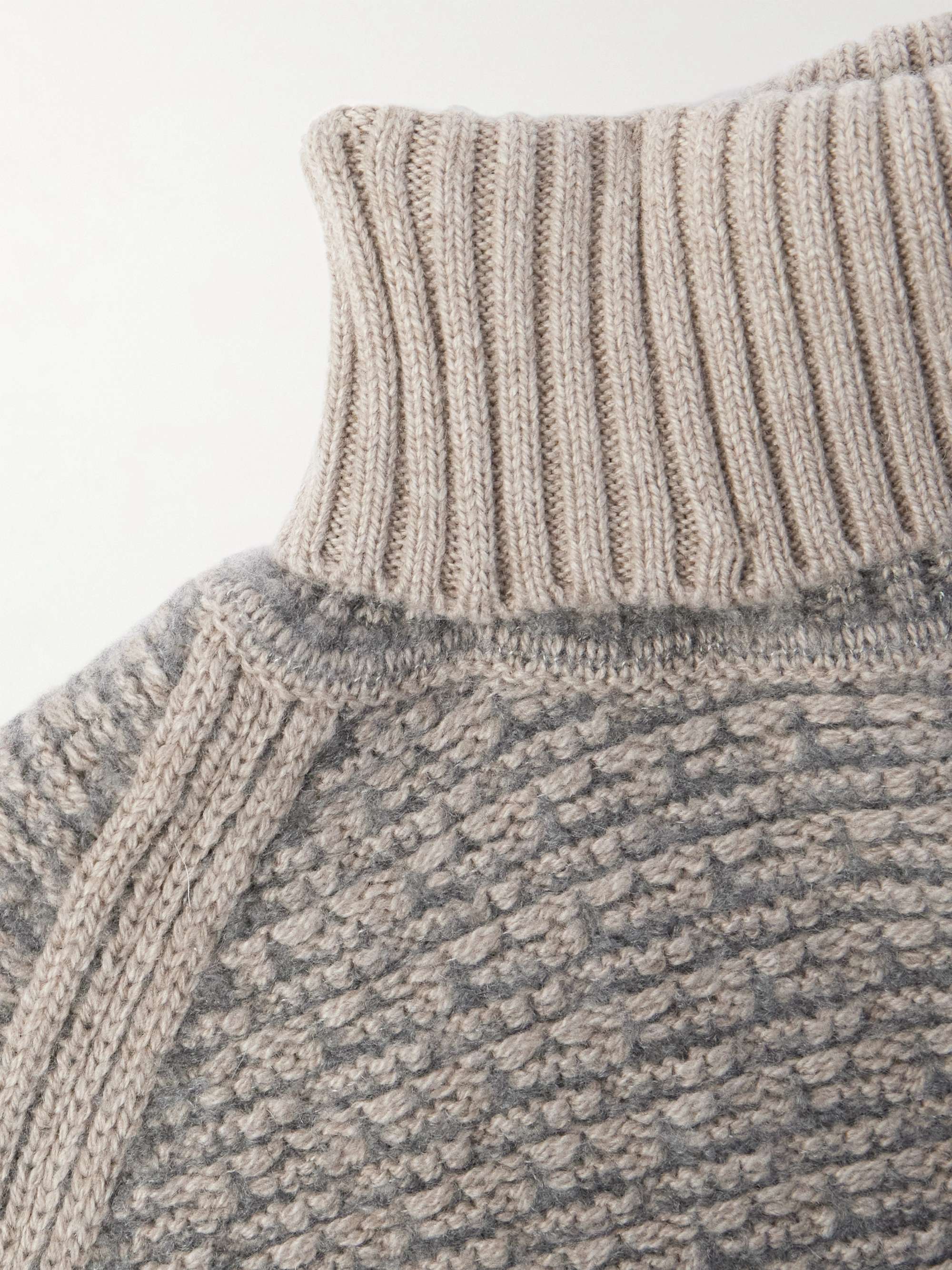 Ribbed Cashmere and Silk-Blend Rollneck Sweater view