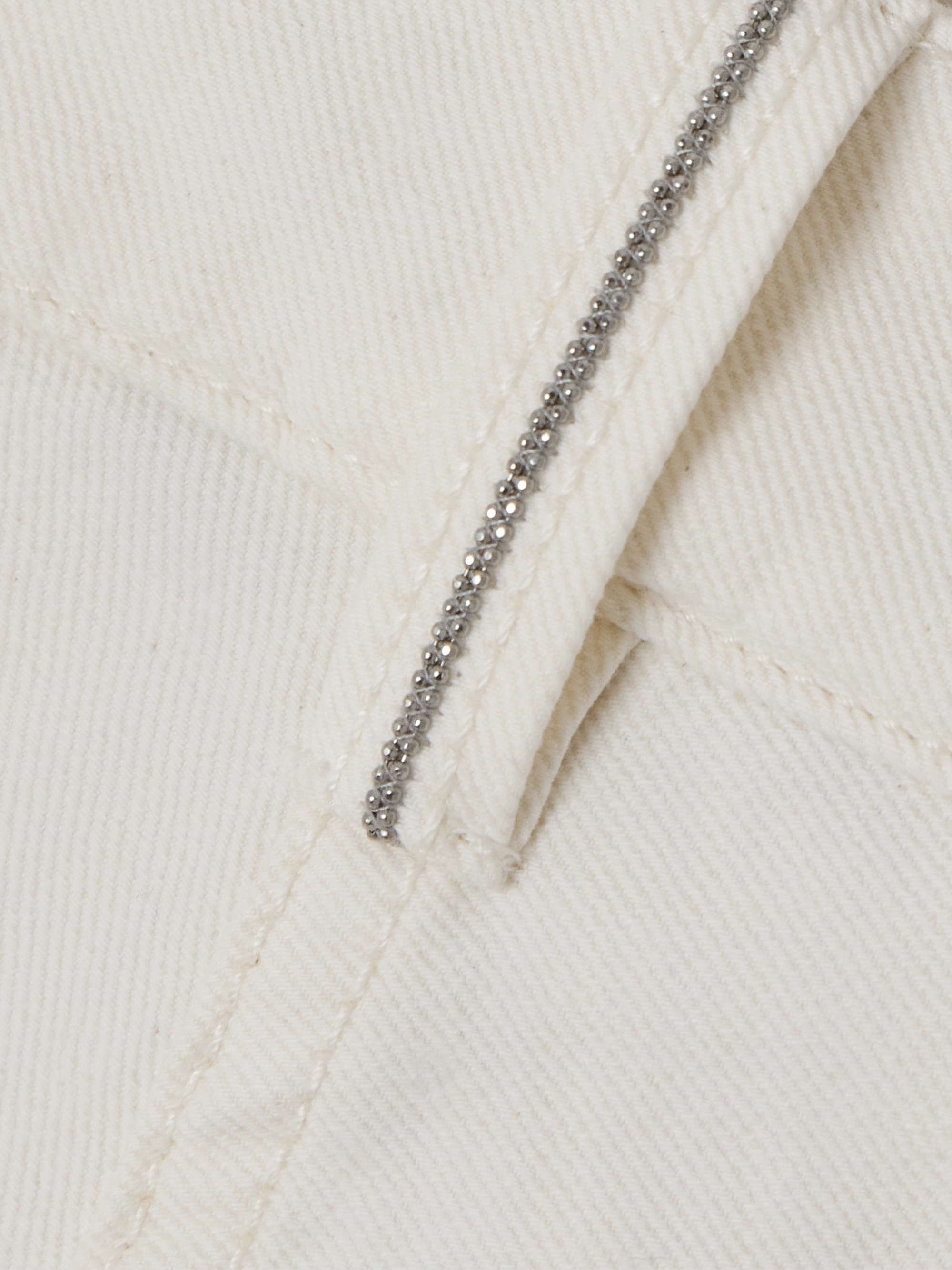 Cotton-blend twill flared pants view