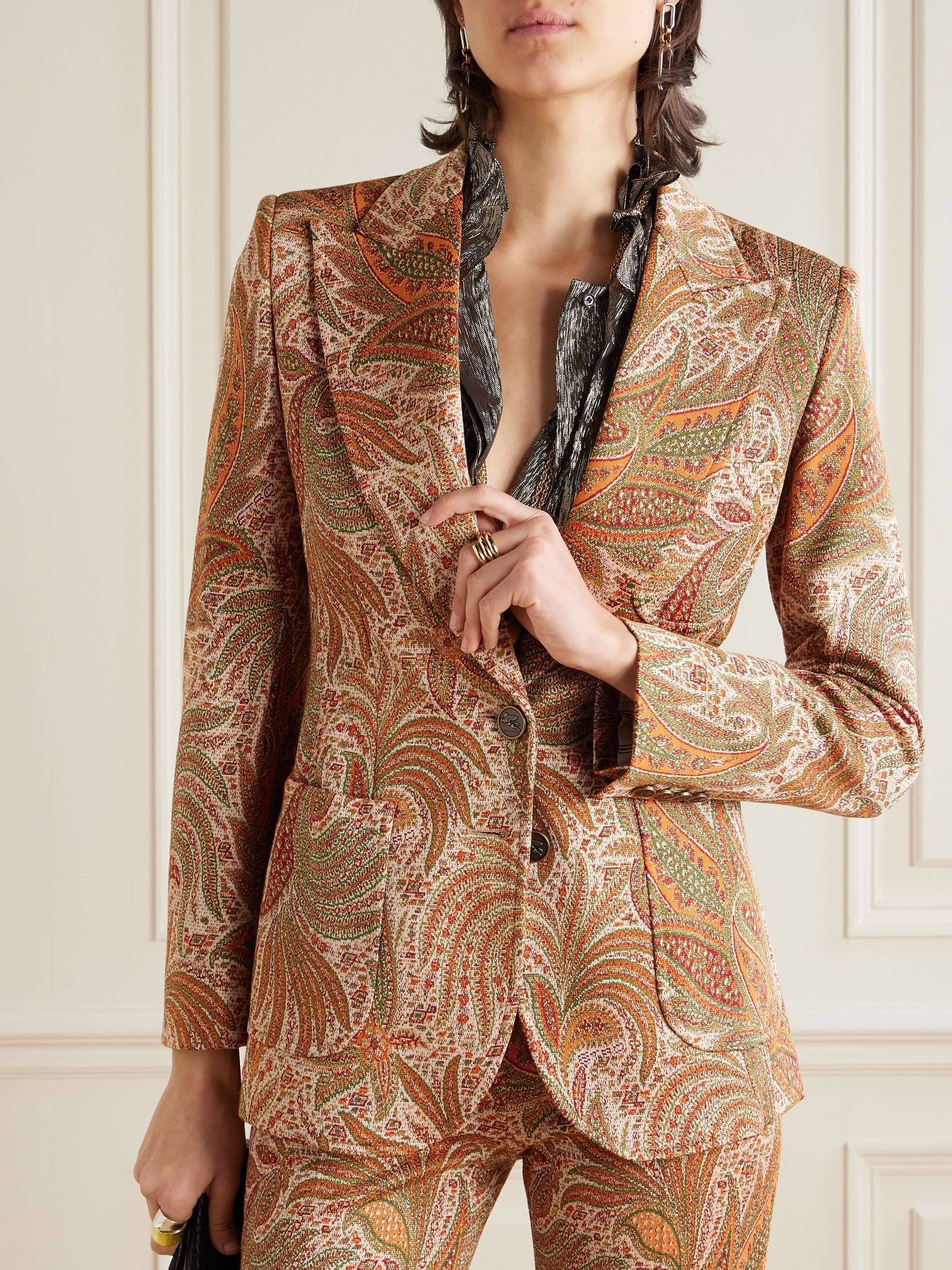 Jacquard-knit blazer view