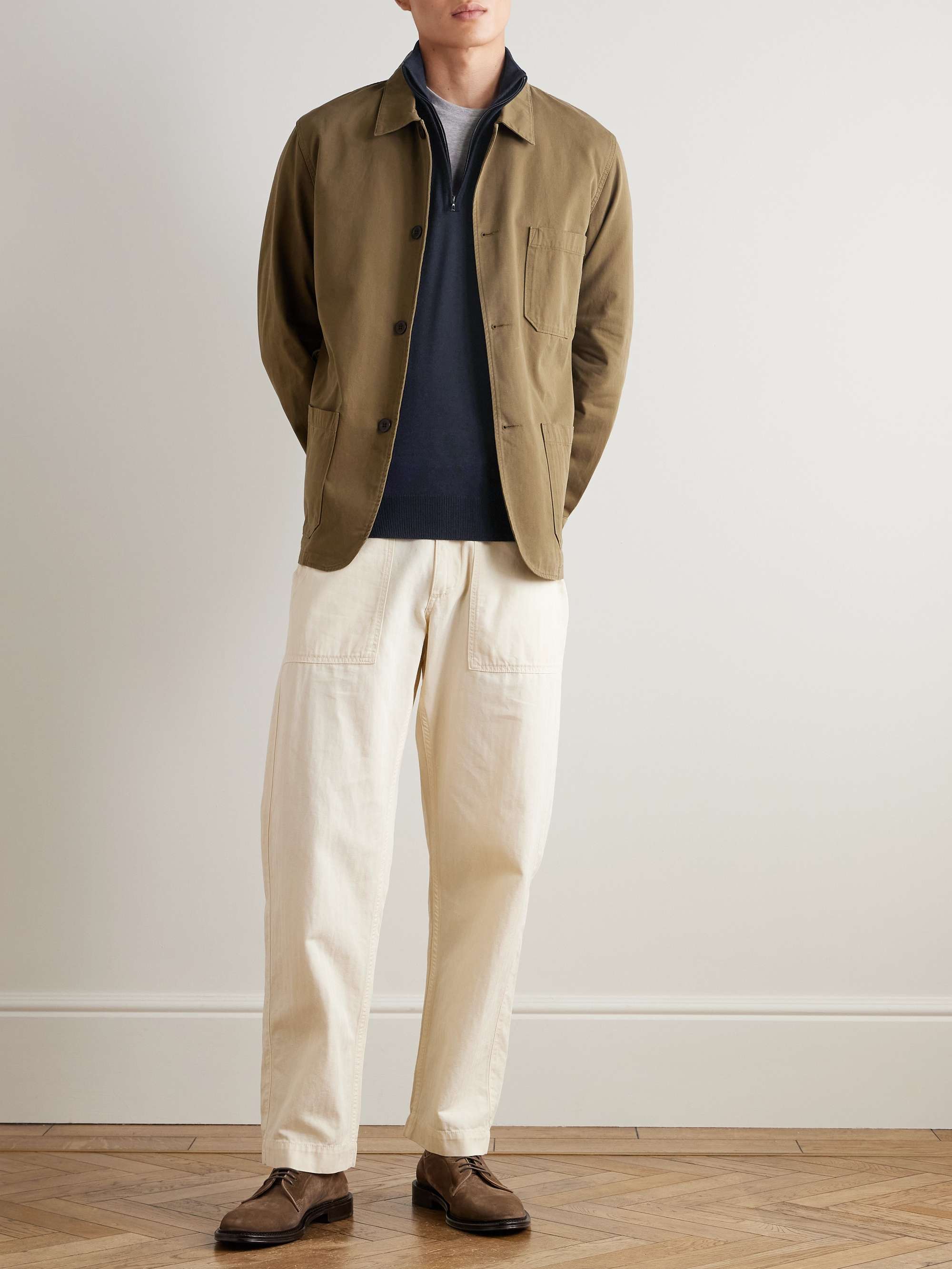 Tapton Slim-Fit Merino Wool Half-Zip Sweater view
