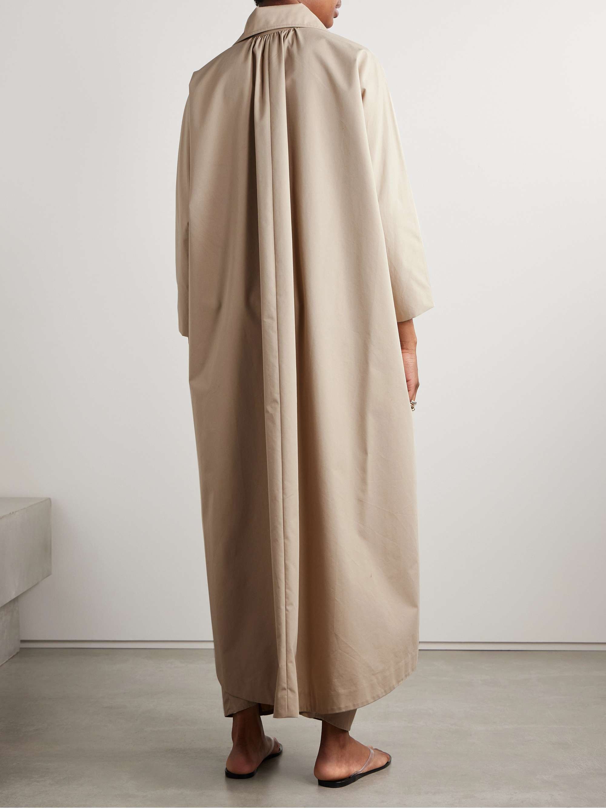 Tavi pleated cotton-blend twill trench coat view