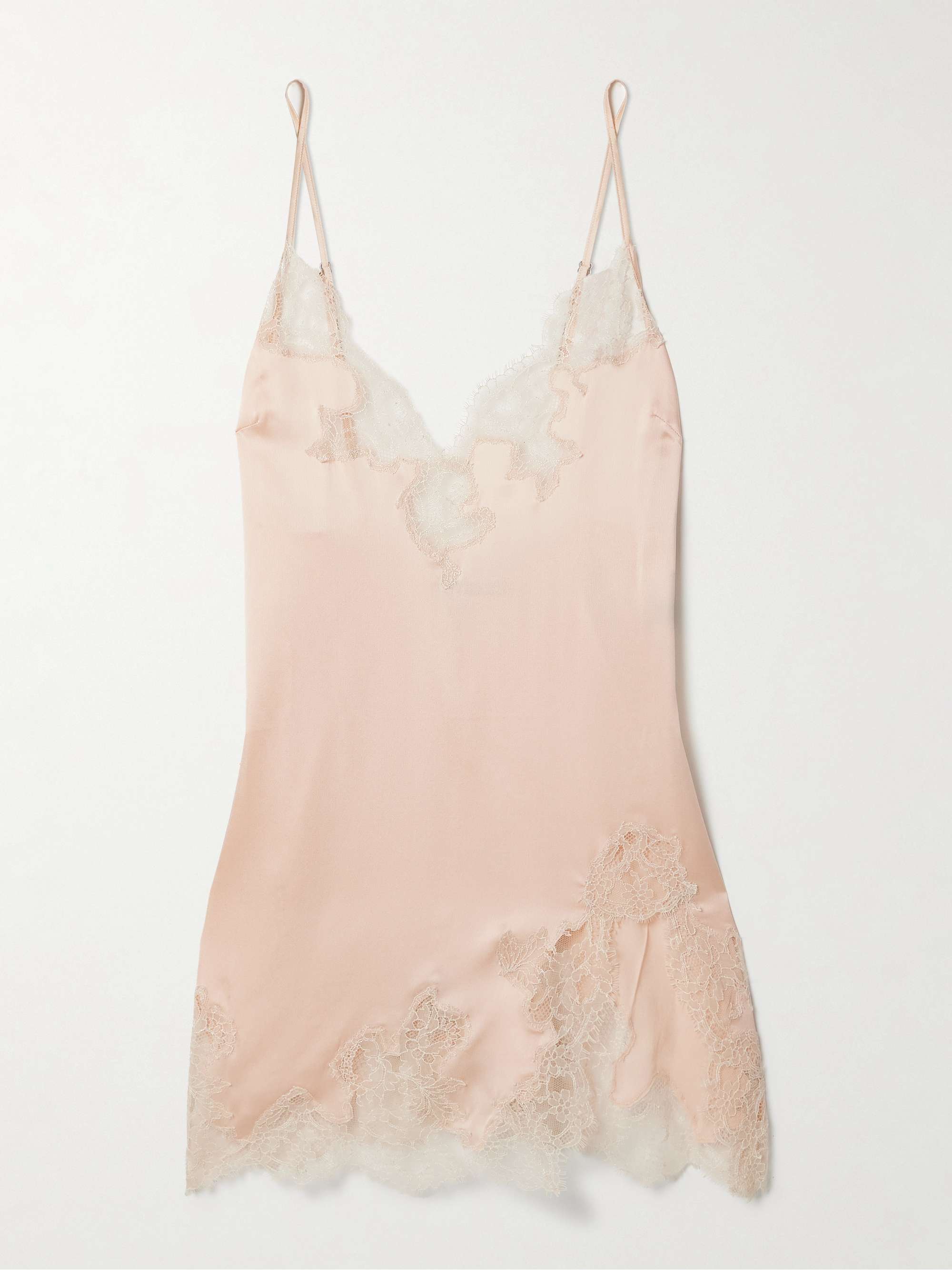 Giselle lace-trimmed silk-satin chemise hero visual