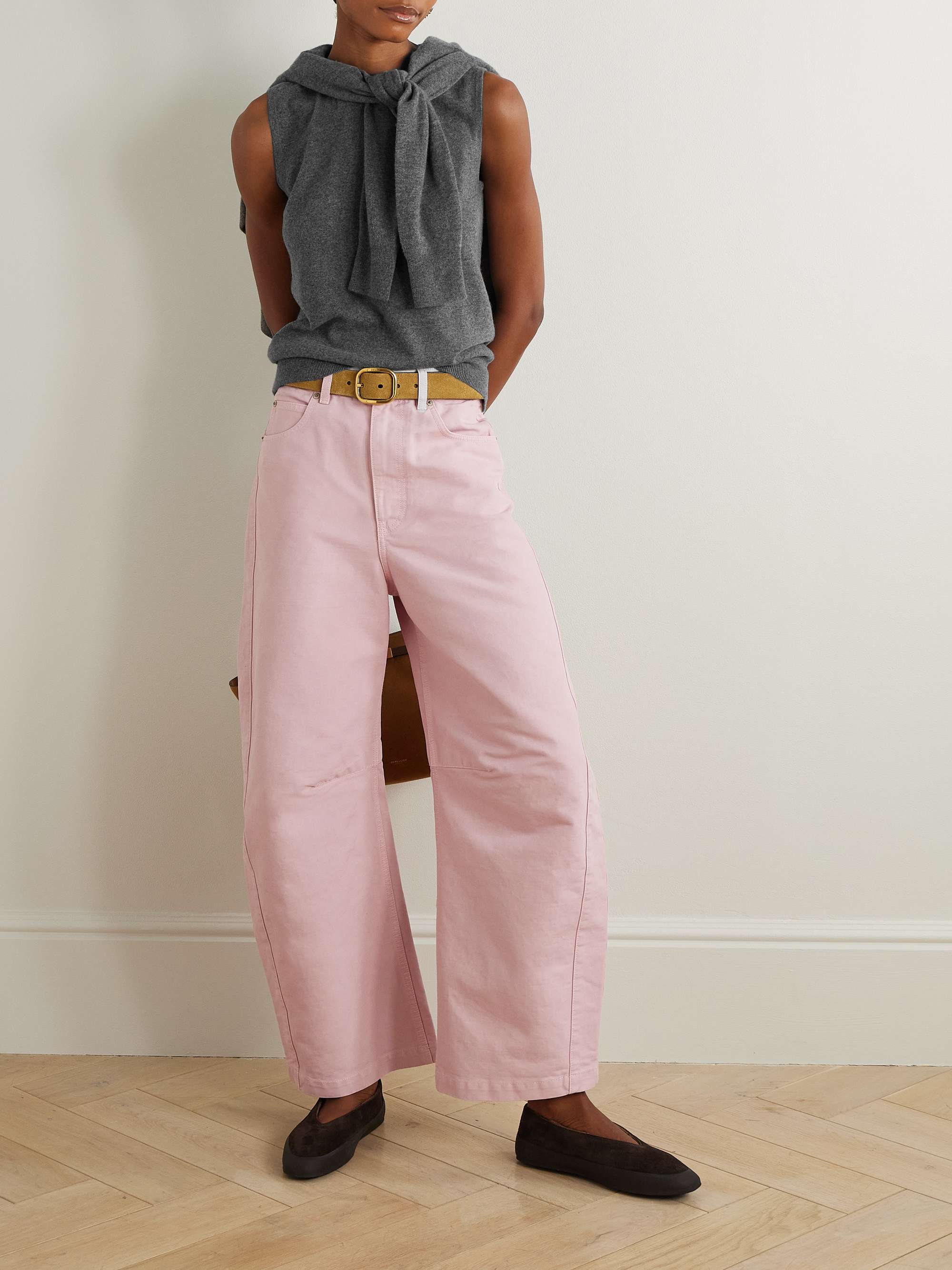 Organic cashmere tank and cardigan set view
