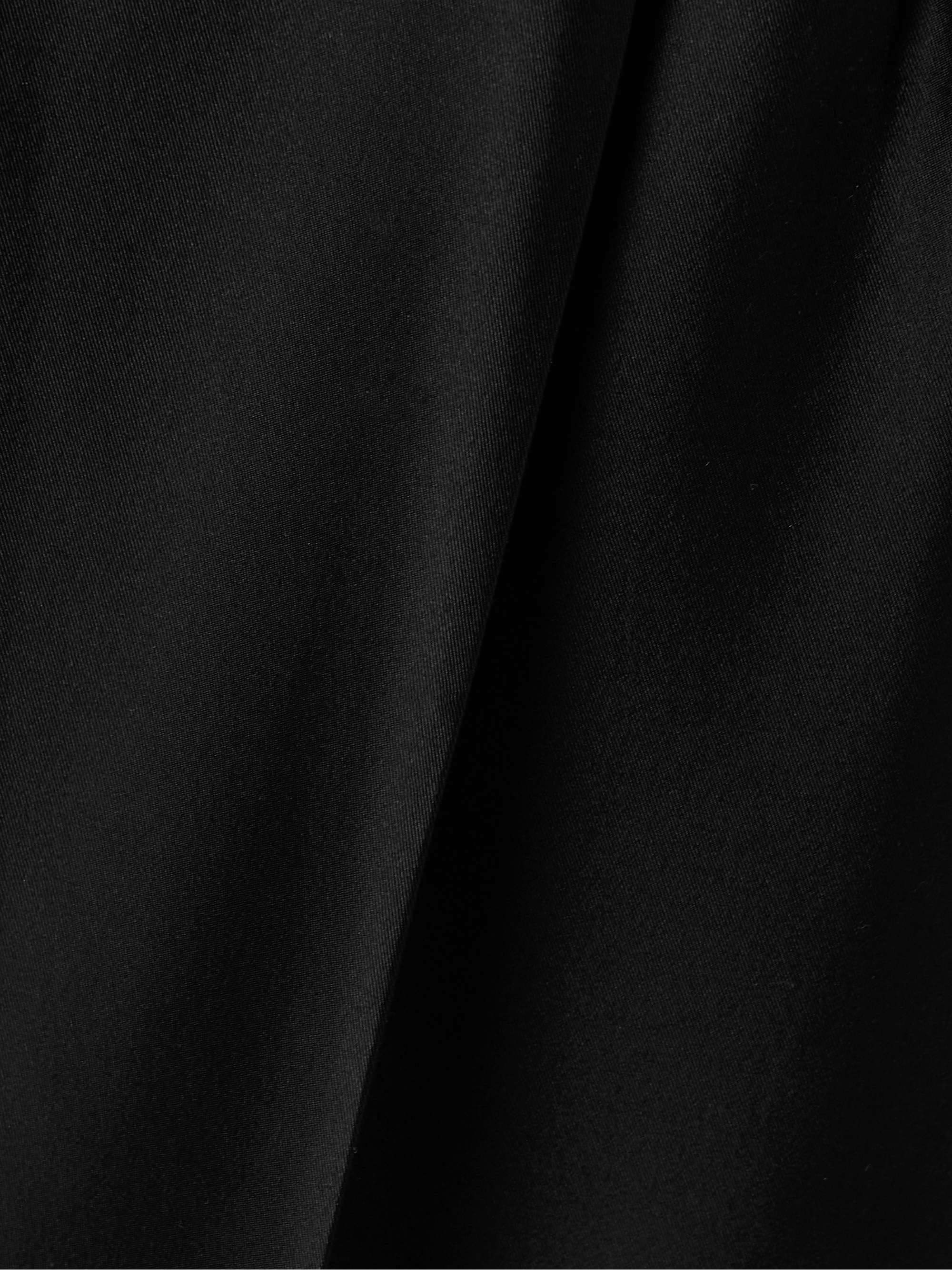 Pleated silk and wool-blend twill wide-leg pants view